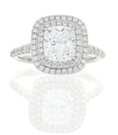 Tiffany & Co. Soleste® Platinum Cushion Halo Engagement Ring