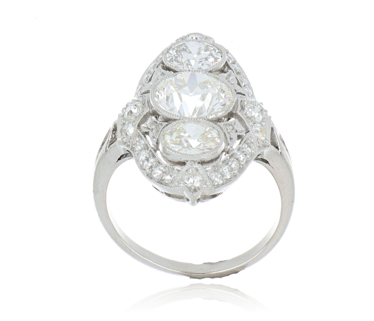 Vintage Old European Cut 3 Stone Cocktail Ring – Charles Koll Jewellers