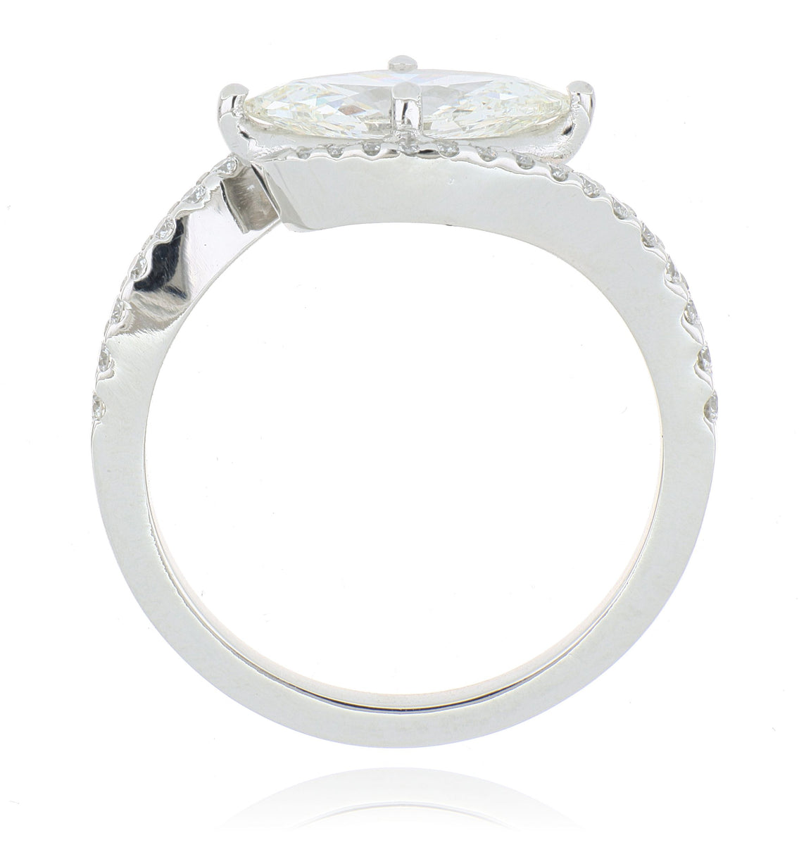 Platinum Marquise Bypass Diamond Engagement Ring – Charles Koll Jewellers