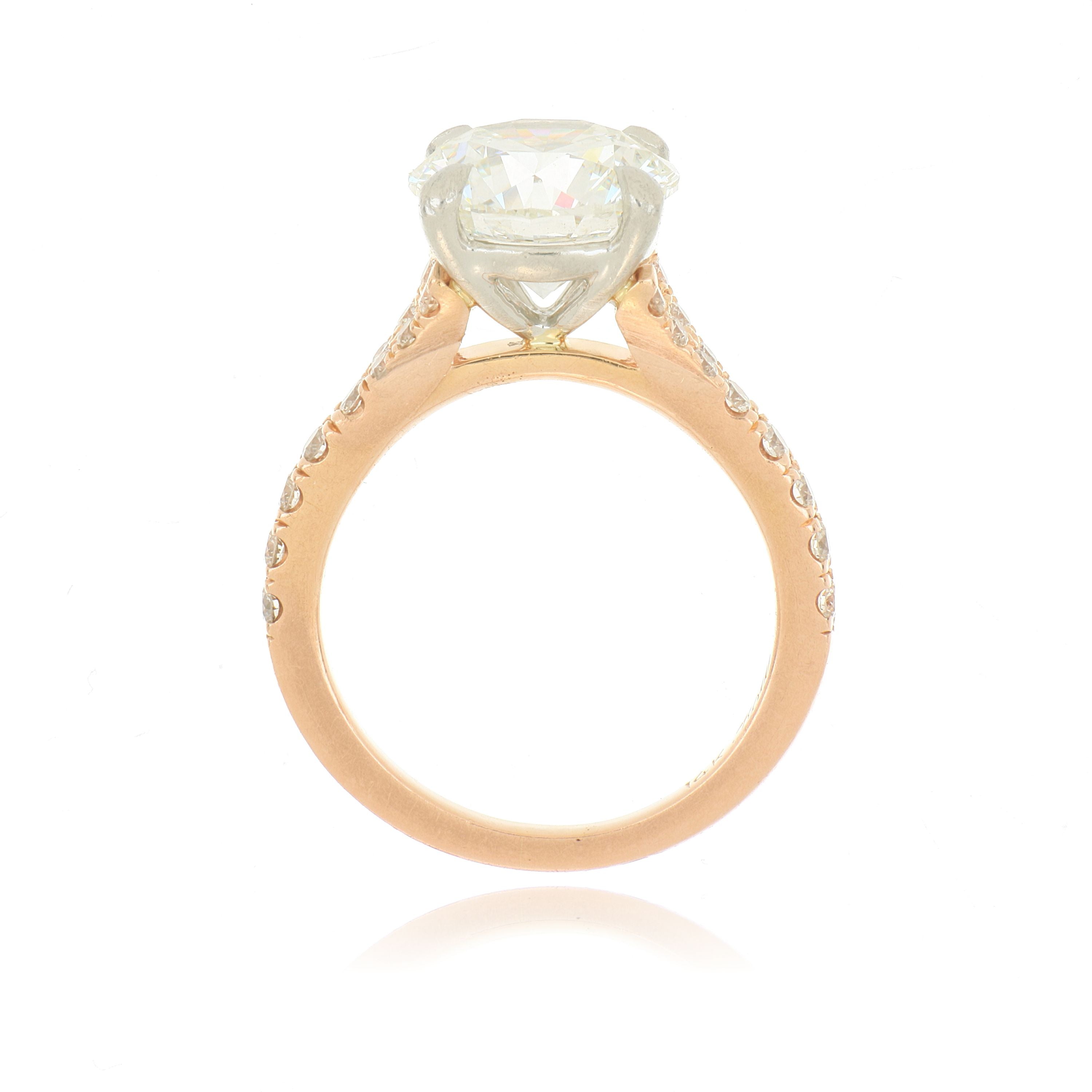 18k Rose Gold Diamond Engagement Ring