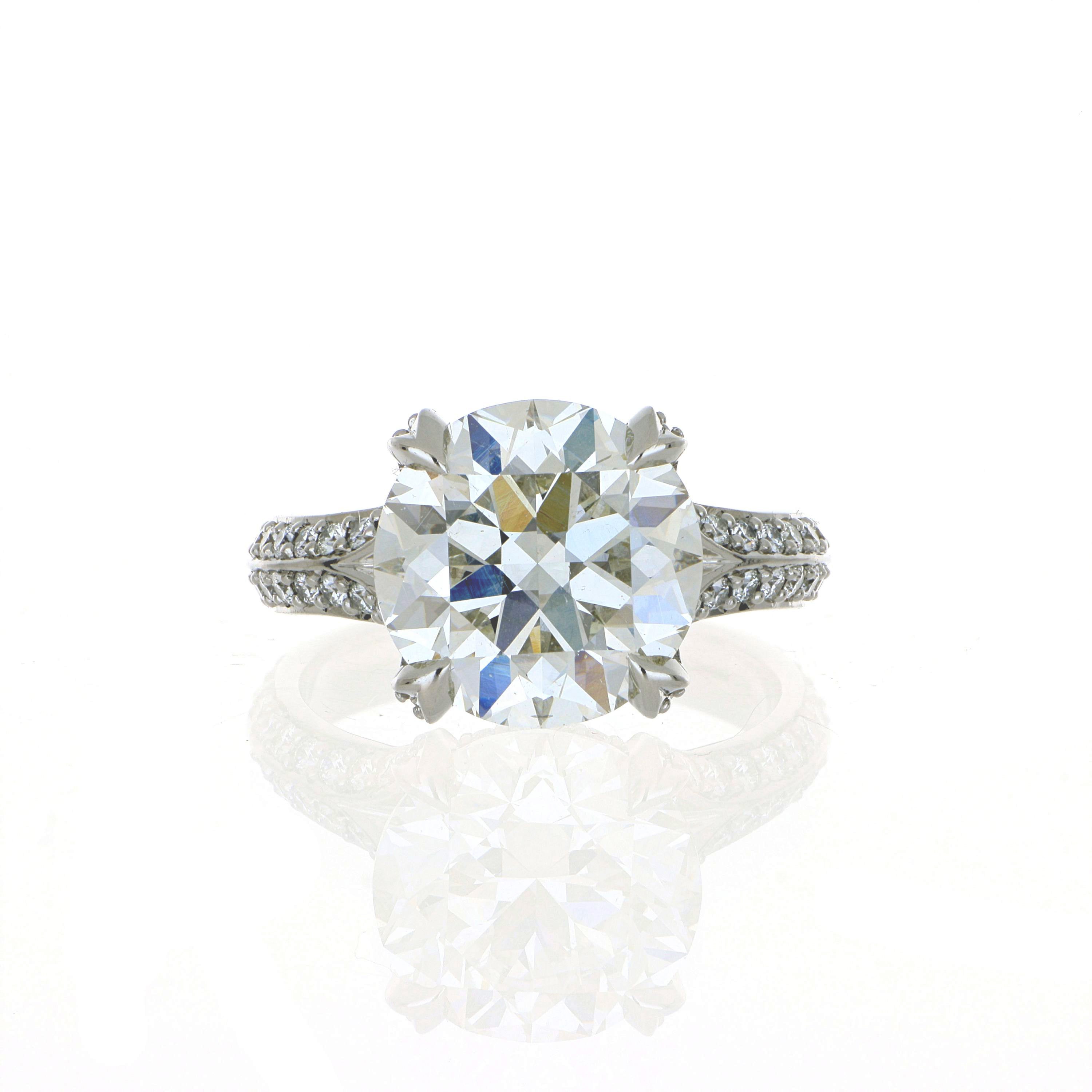 Platinum Diamond Engagement Ring - Charles Koll Jewelers