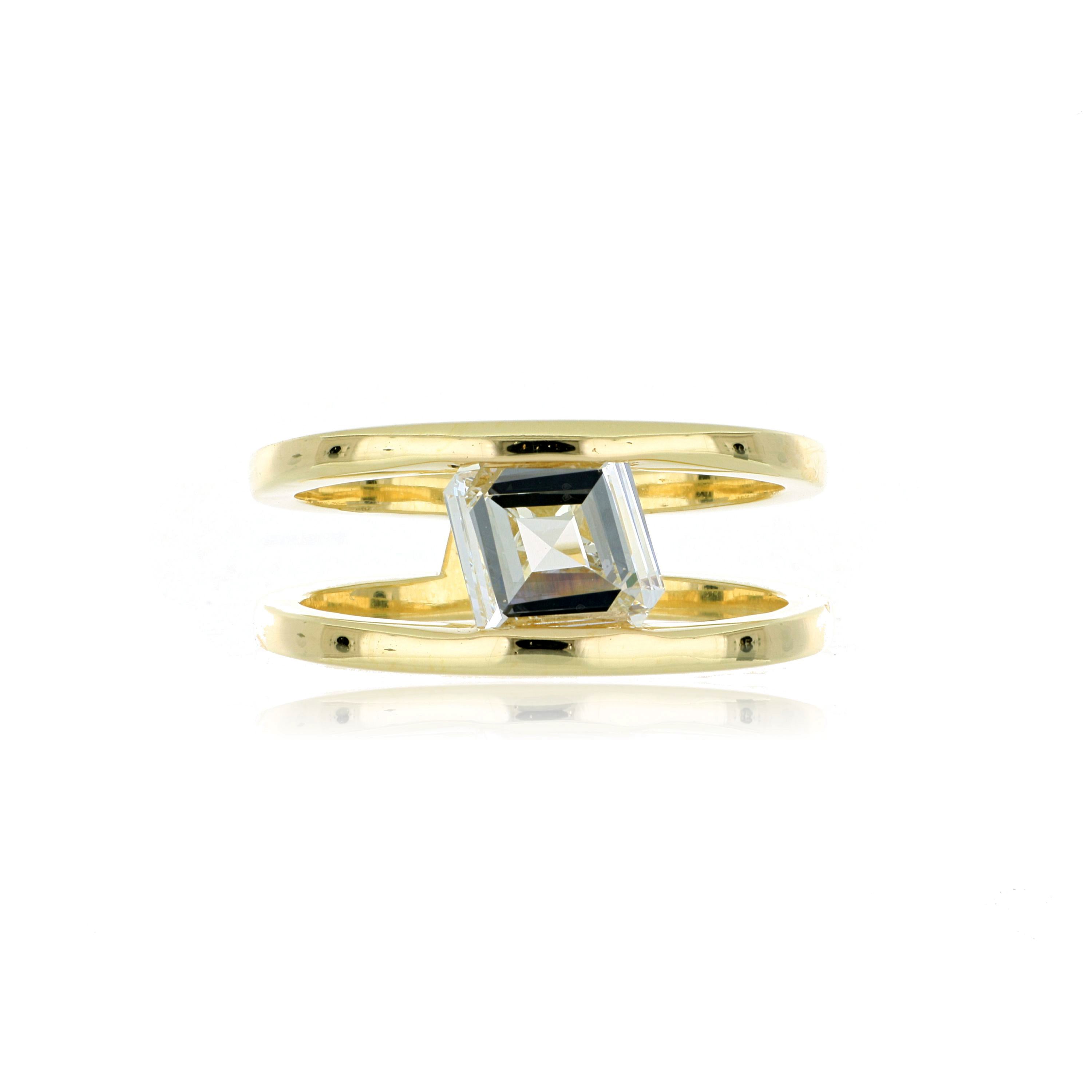 18k Yellow Gold Diamond Engagement Ring - Charles Koll Jewelers