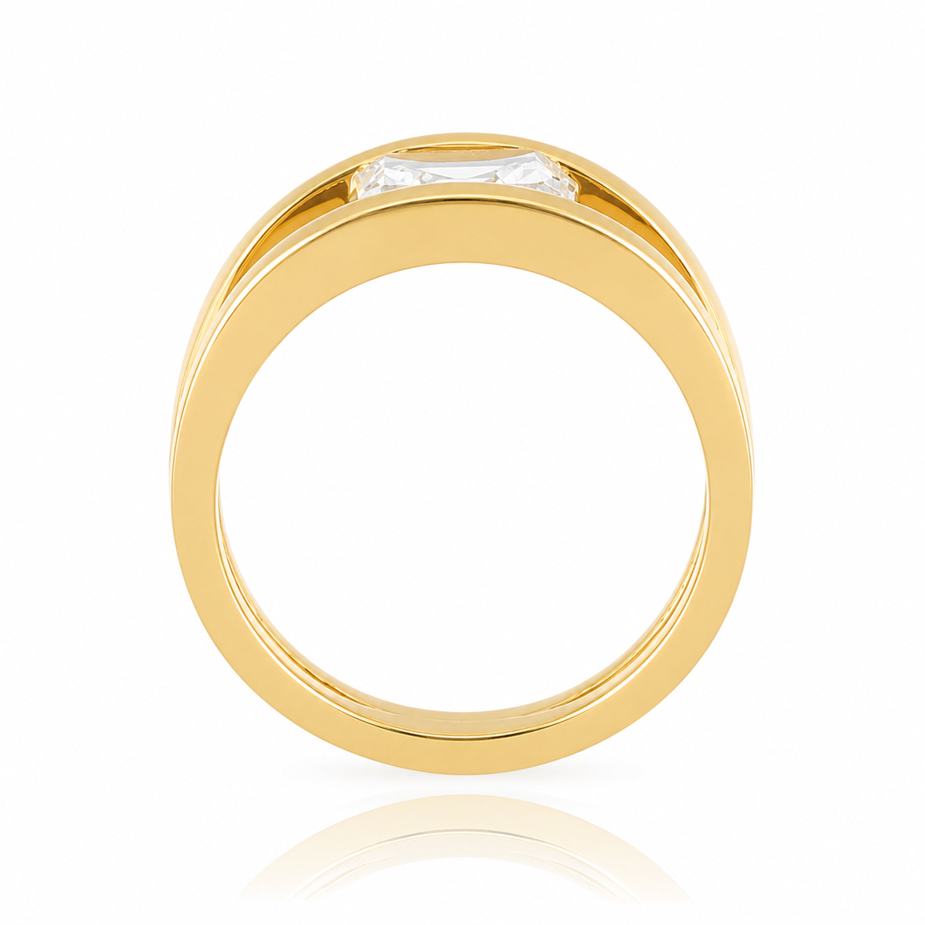18k Yellow Gold Diamond Engagement Ring - Charles Koll Jewelers