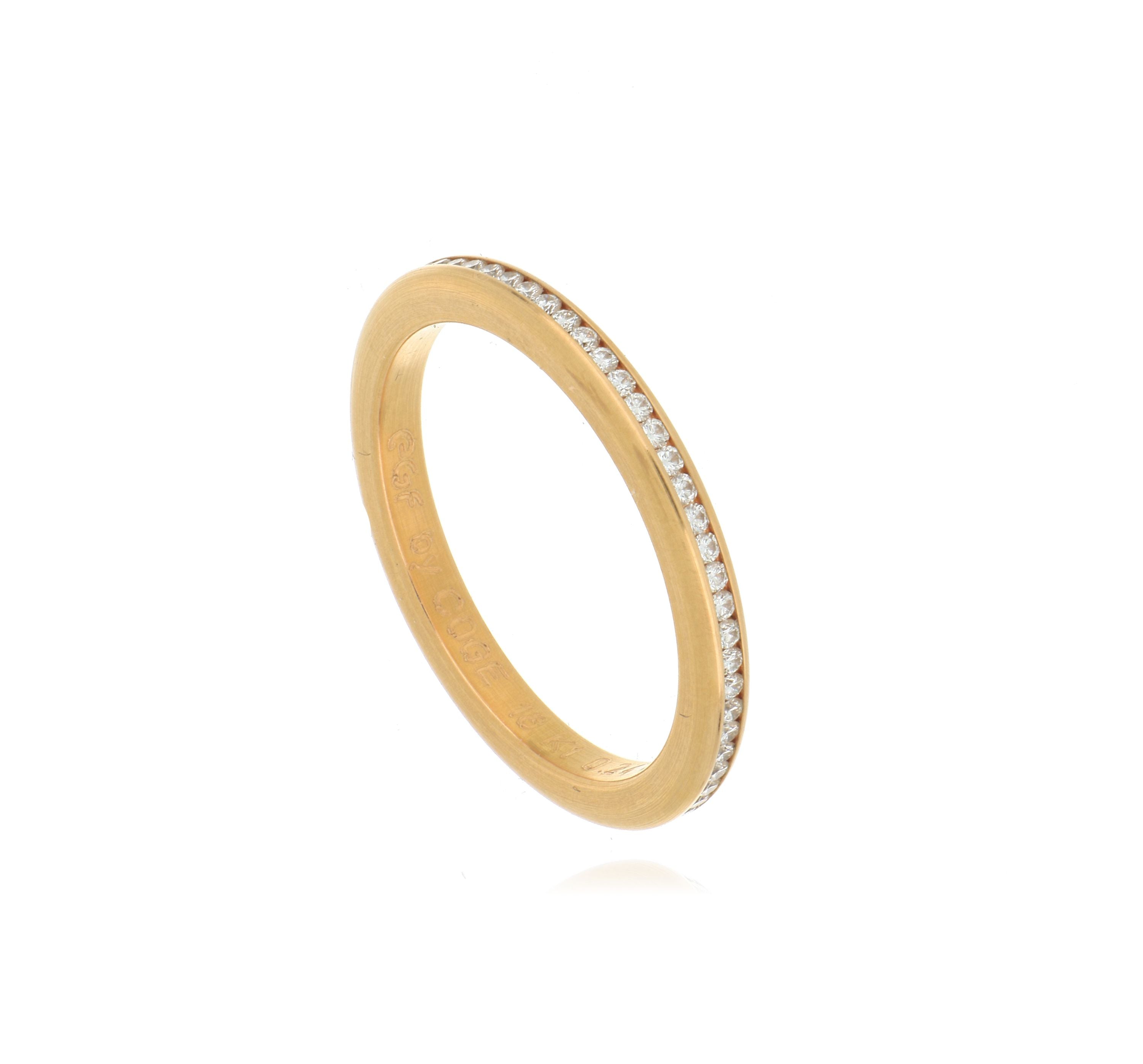 18k Rose Gold Diamond Eternity Wedding Band