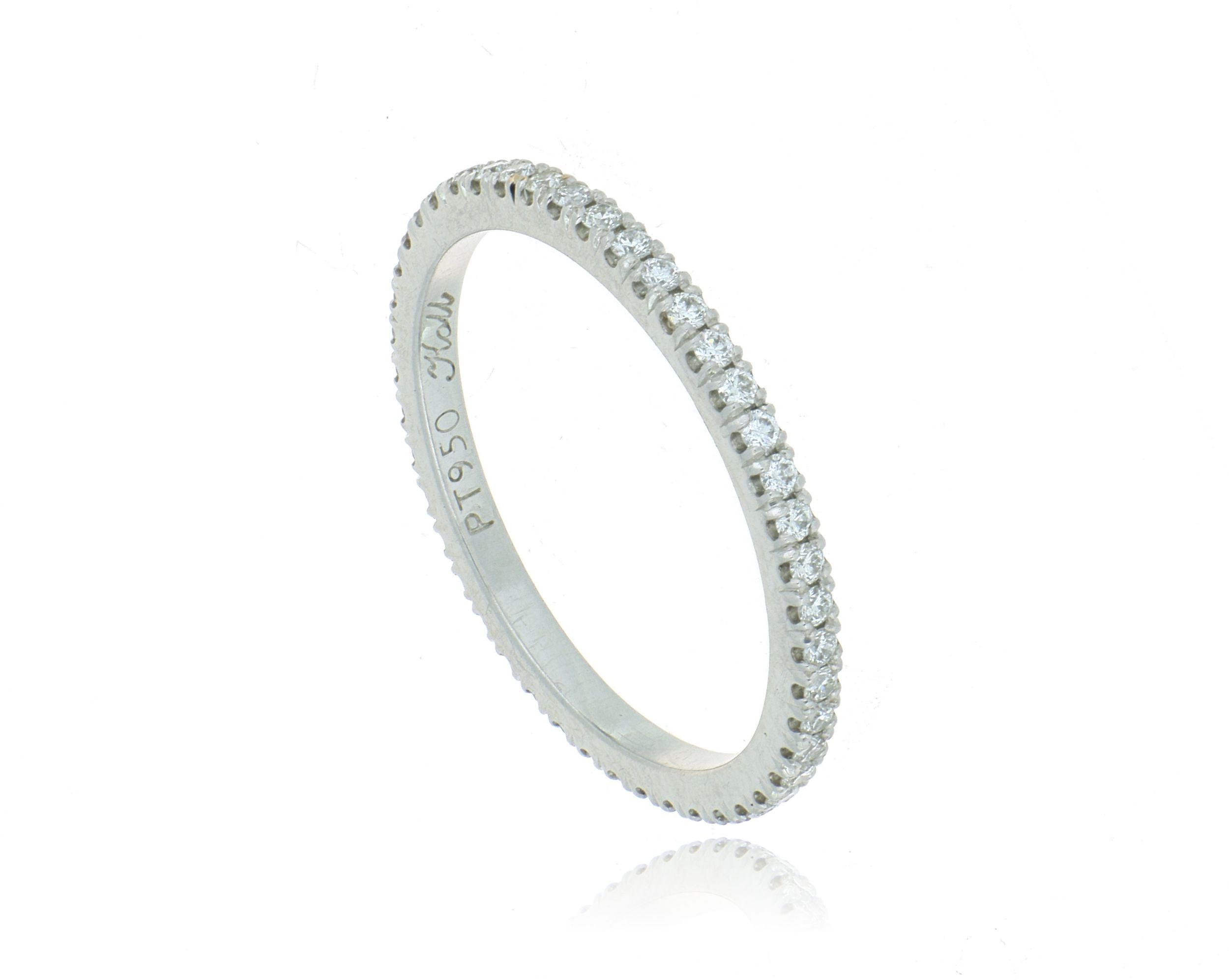 Platinum Scallop Diamond Eternity Band - Charles Koll Jewelers