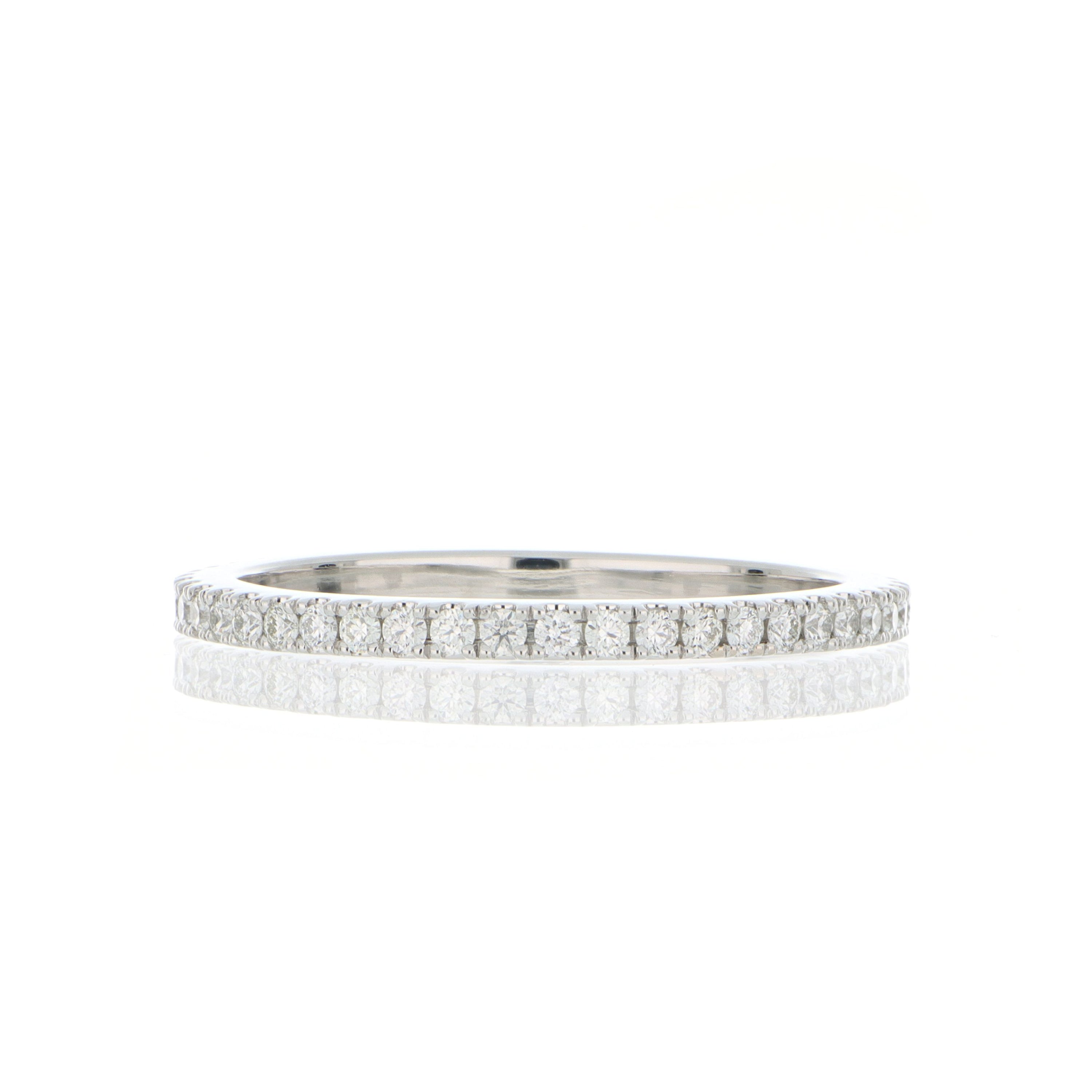 Thin Platinum Diamond Eternity Band