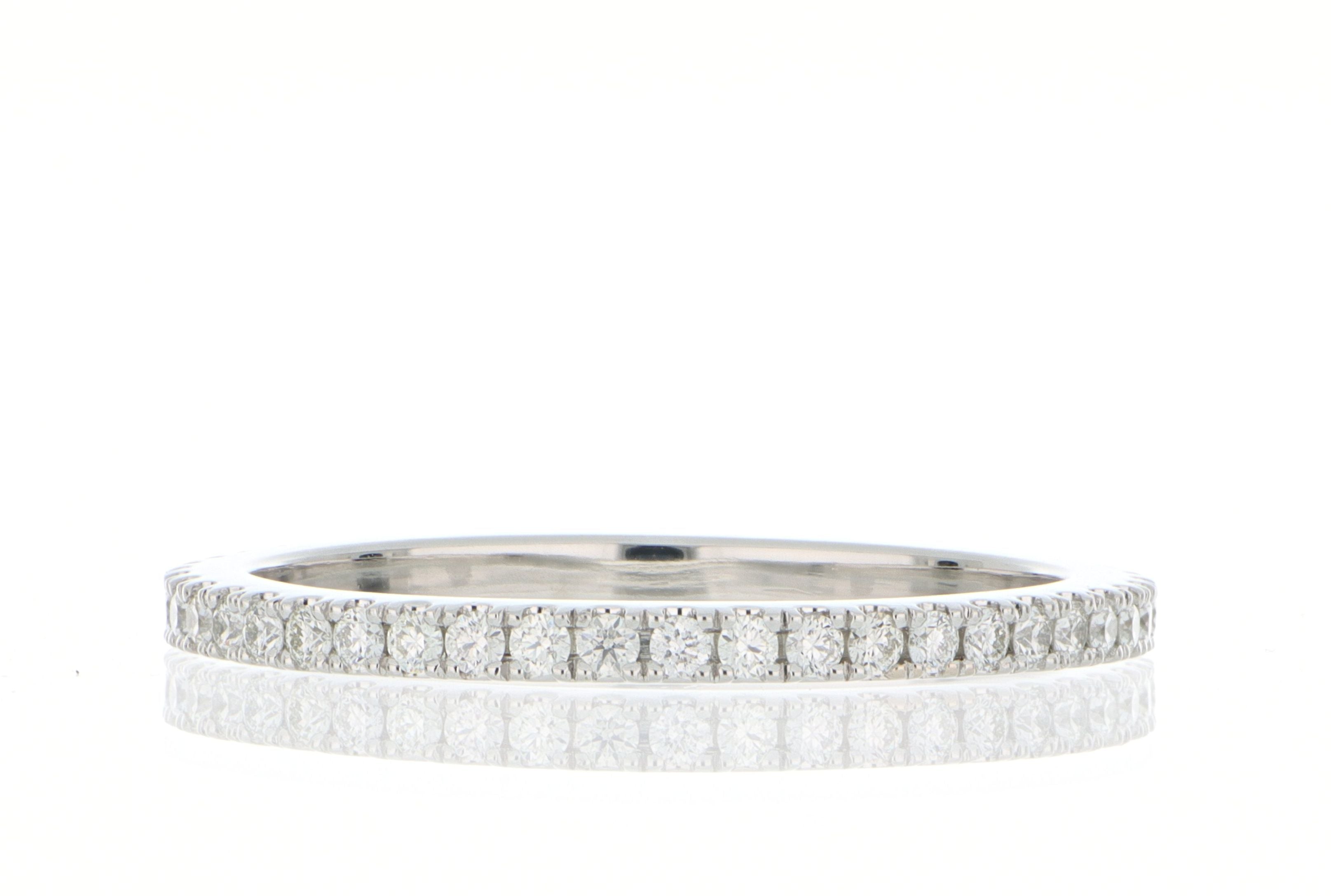 Thin Platinum Diamond Eternity Band - Charles Koll Jewelers