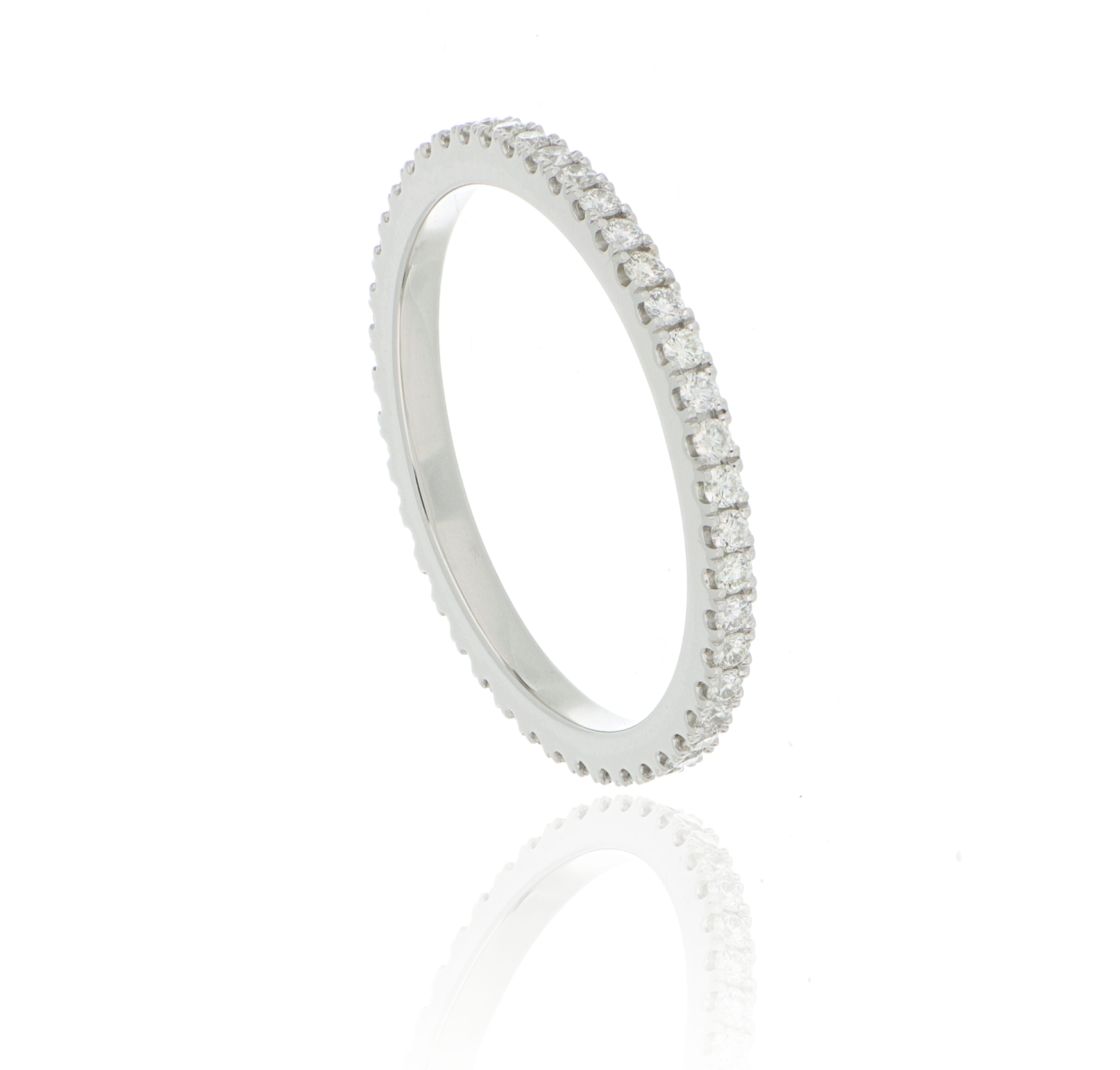 Thin Platinum Diamond Eternity Band - Charles Koll Jewelers