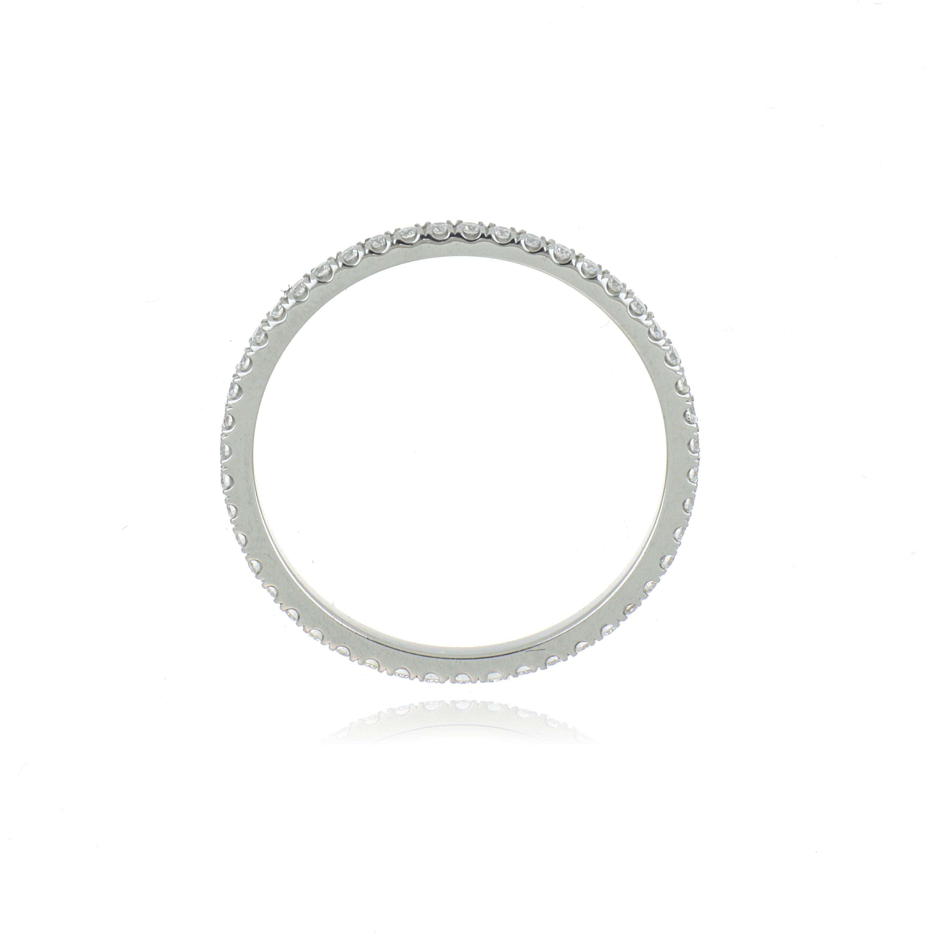 Hard Platinum Hearts on Fire Diamond Eternity Wedding Band