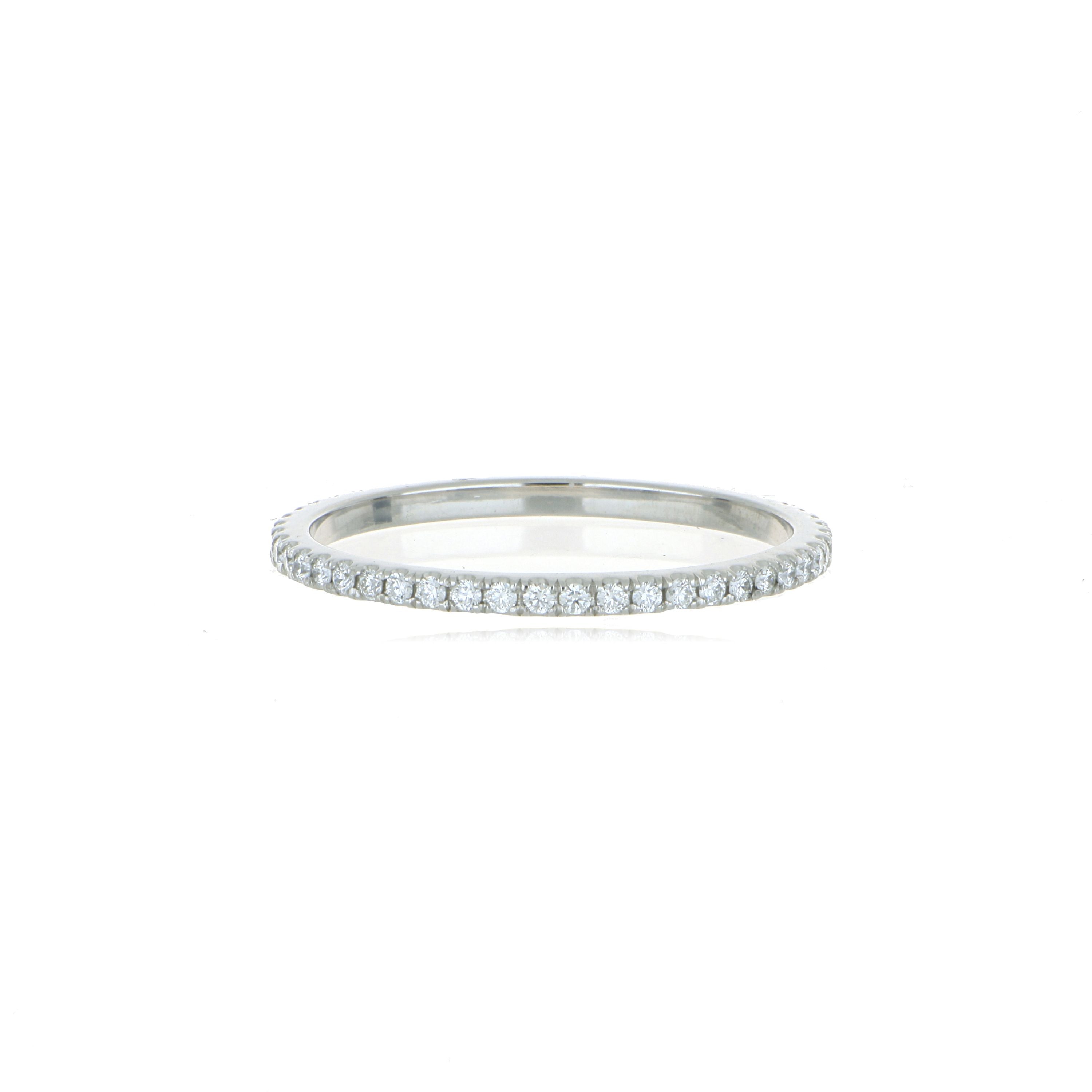 Hard Platinum Hearts on Fire Diamond Eternity Wedding Band