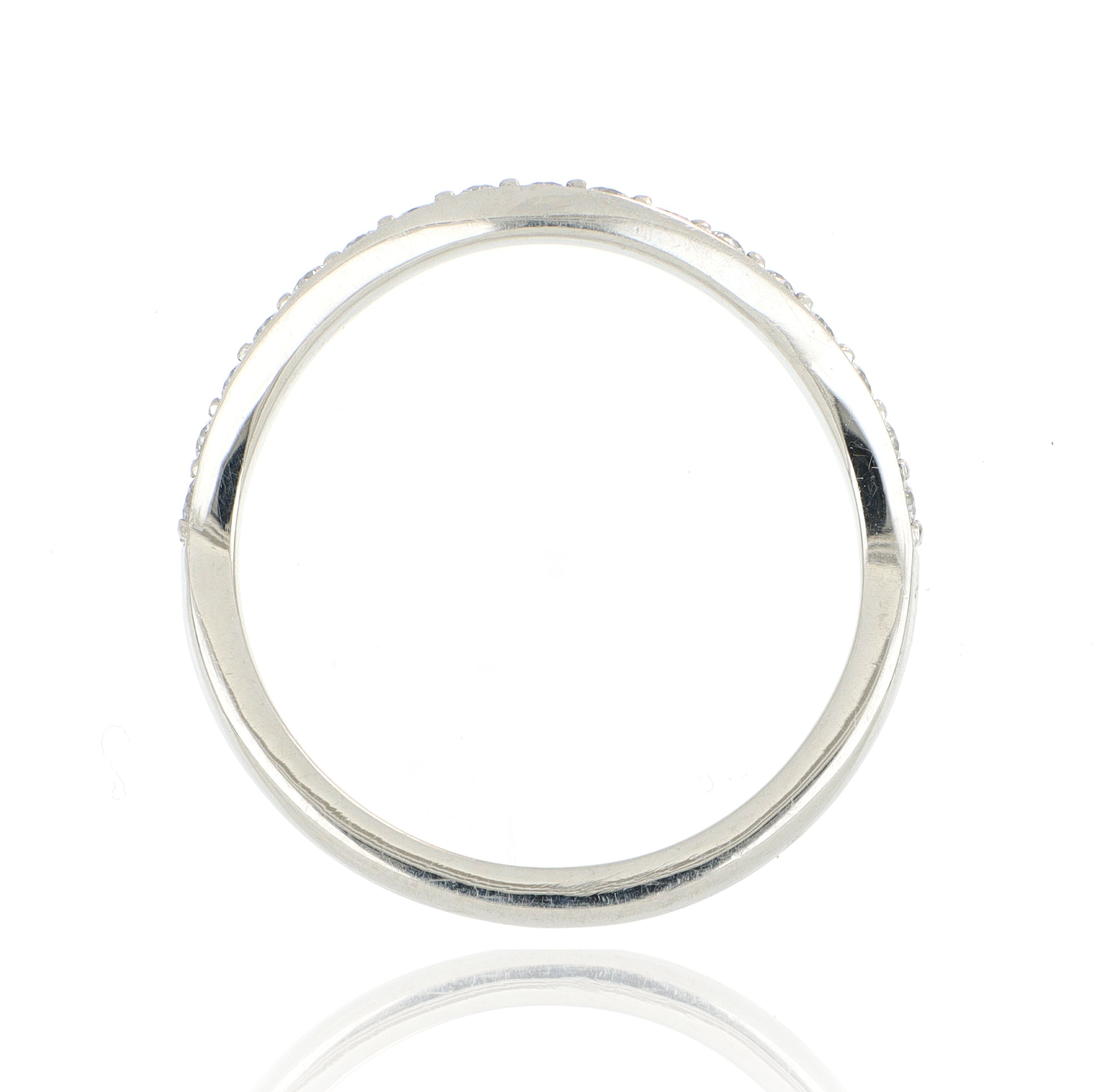 Platinum Curved Diamond Wedding Band - Charles Koll Jewelers