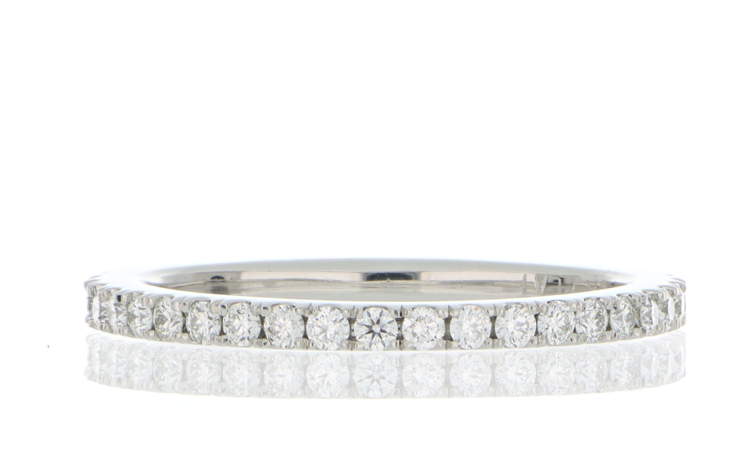 Platinum Split Prong Diamond Eternity Band - Charles Koll Jewelers