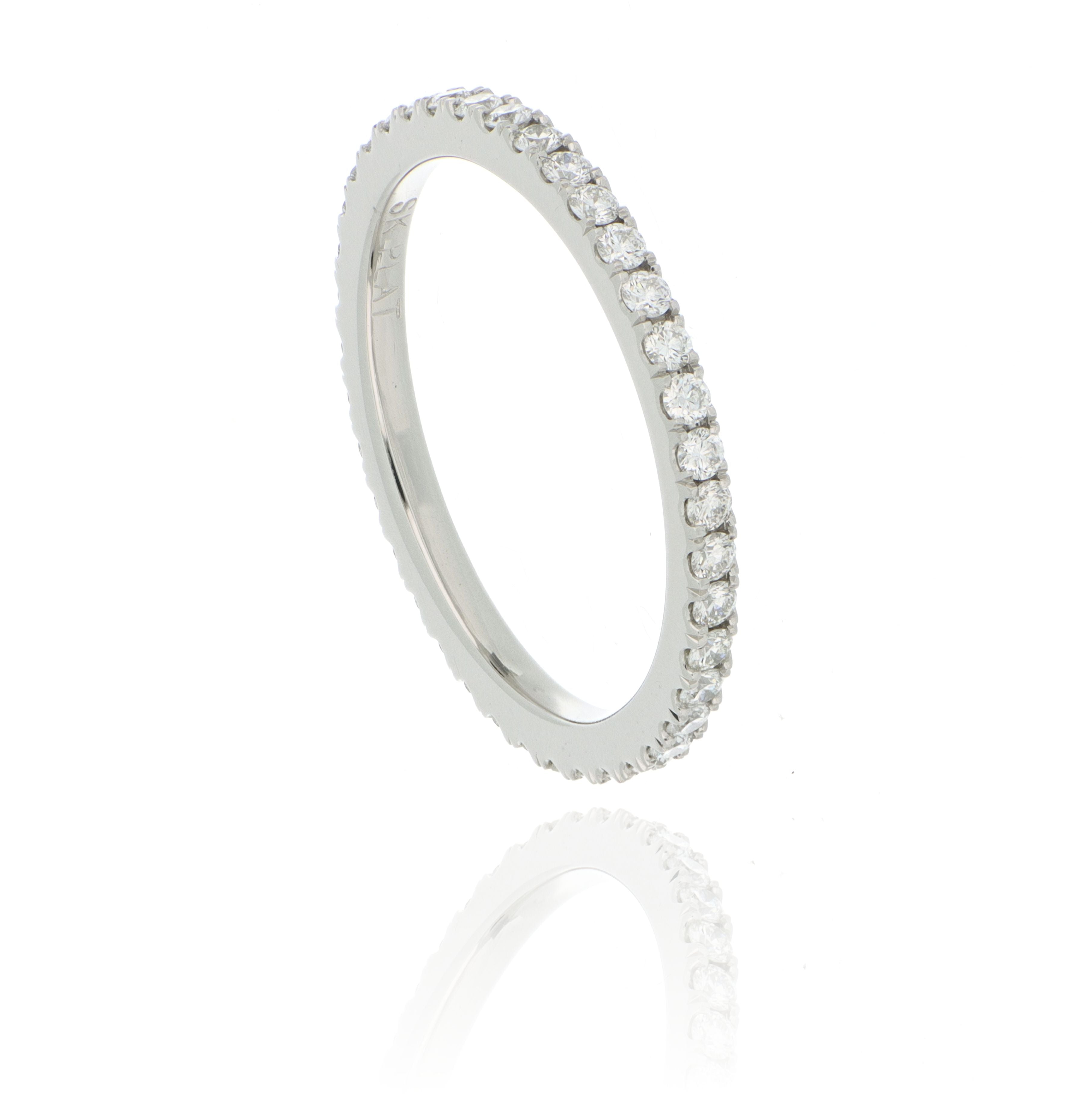 Platinum Split Prong Diamond Eternity Band - Charles Koll Jewelers