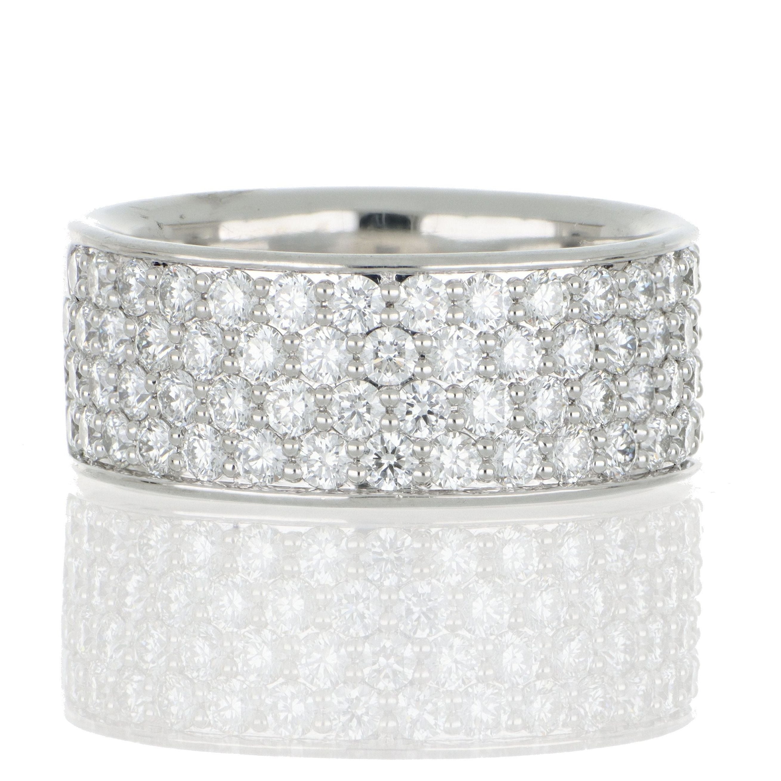 Platinum Pave Silk Diamond Wedding Band