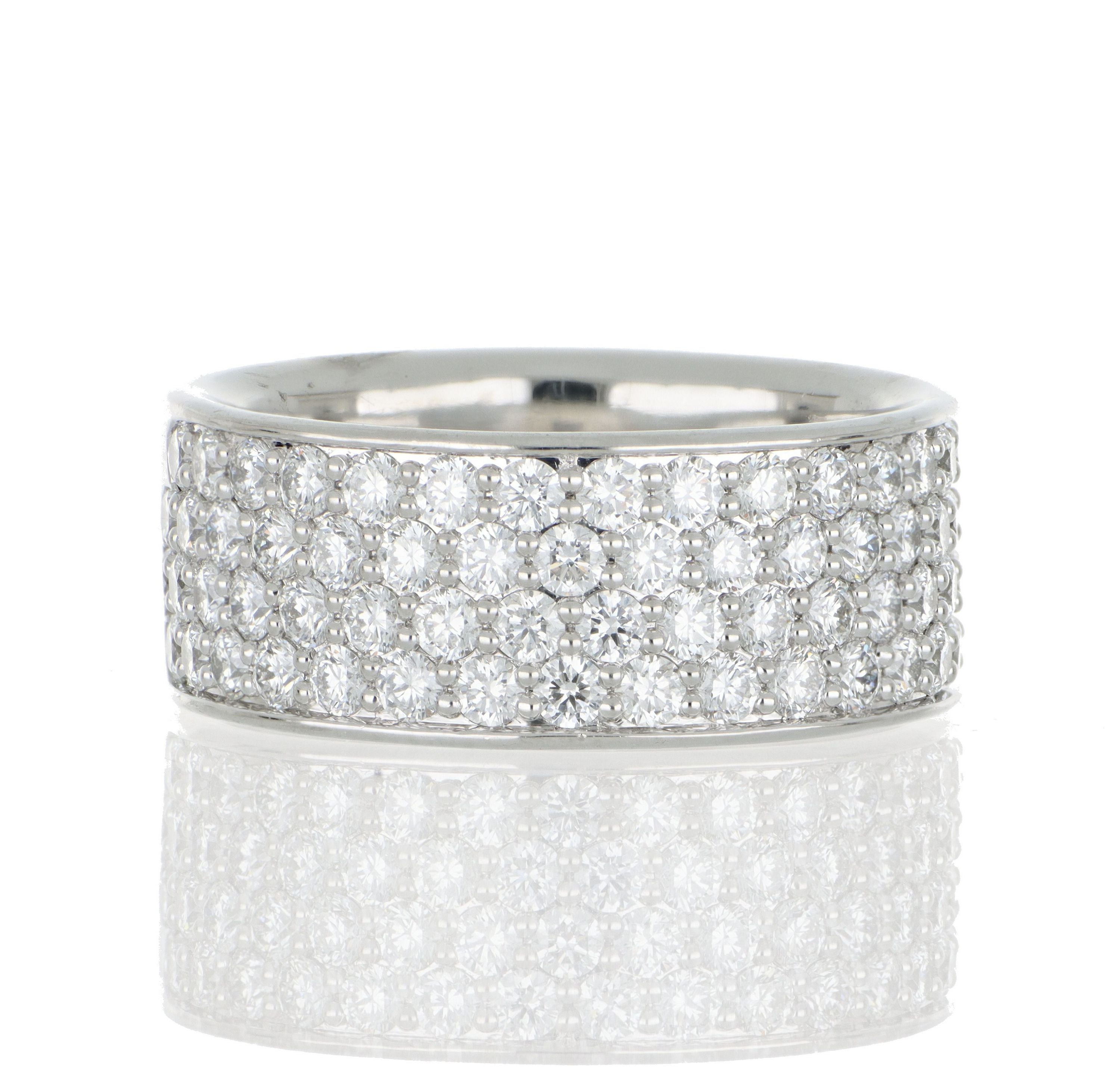 Platinum Pave Silk Diamond Wedding Band