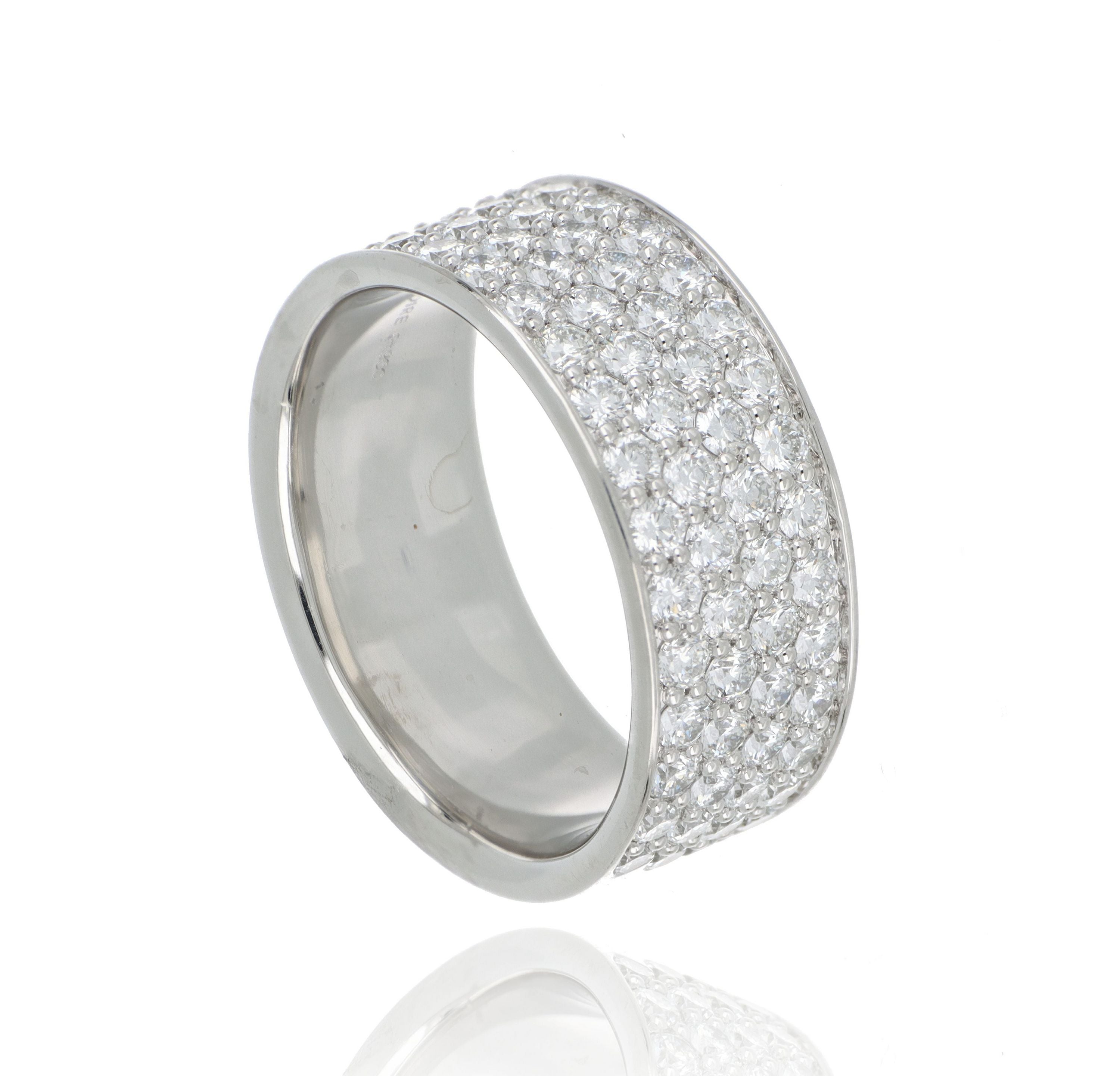 Platinum Pave Silk Diamond Wedding Band