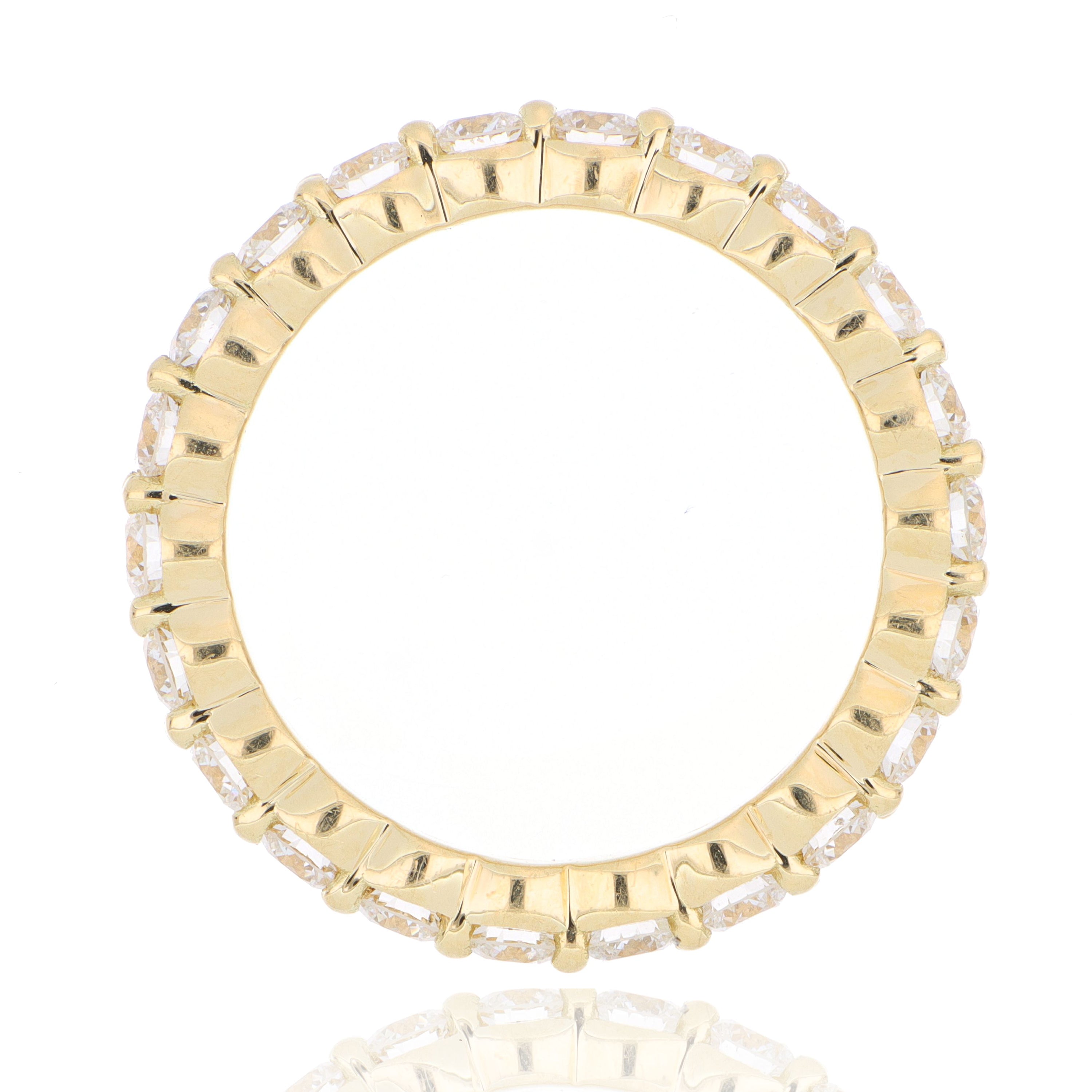 18k Yellow Gold Diamond Eternity Band - Charles Koll Jewelers