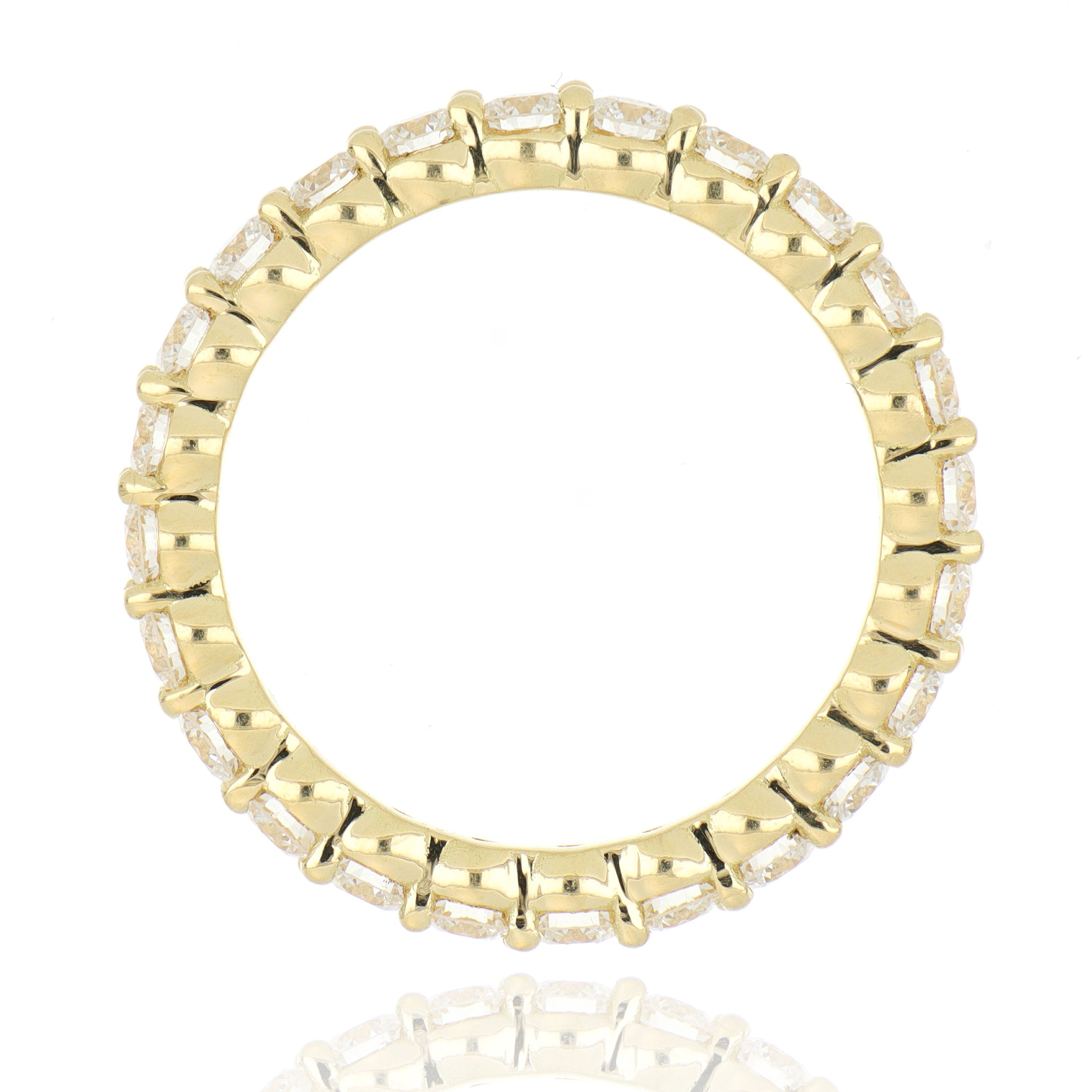 18k Yellow Gold Diamond Eternity Band - Charles Koll Jewelers