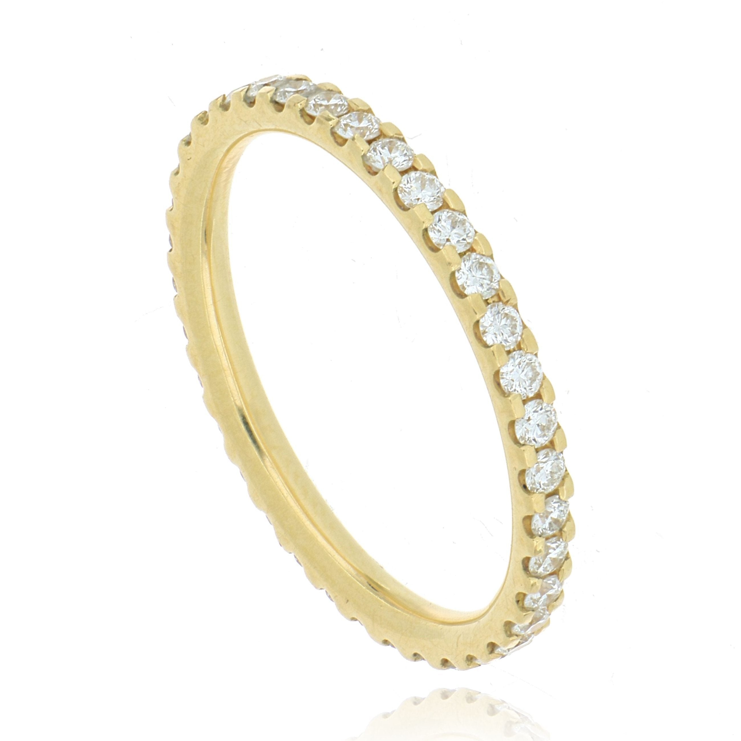 18k Yellow Gold Diamond Eternity Band - Charles Koll Jewelers