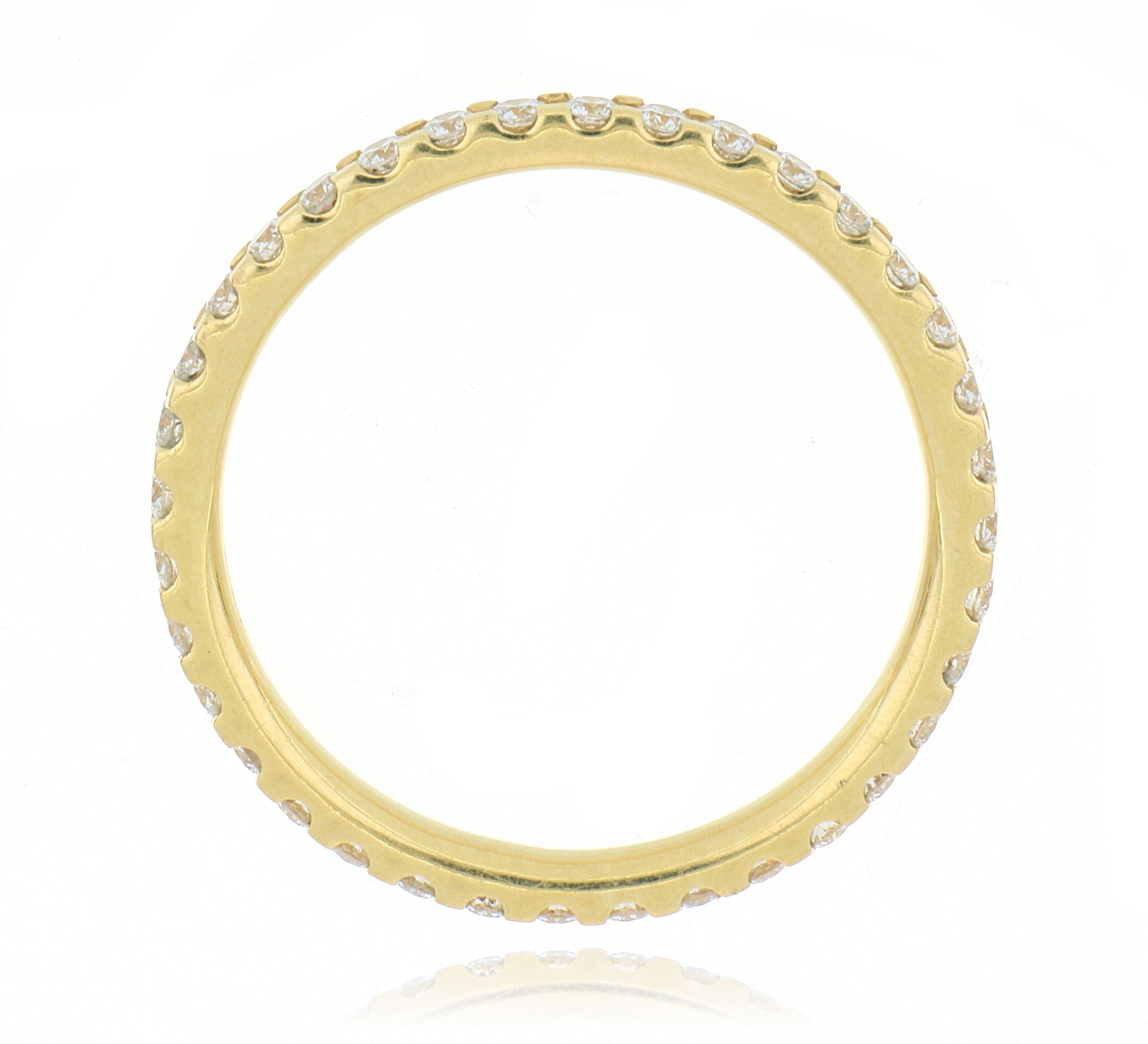 18k Yellow Gold Diamond Eternity Band - Charles Koll Jewelers