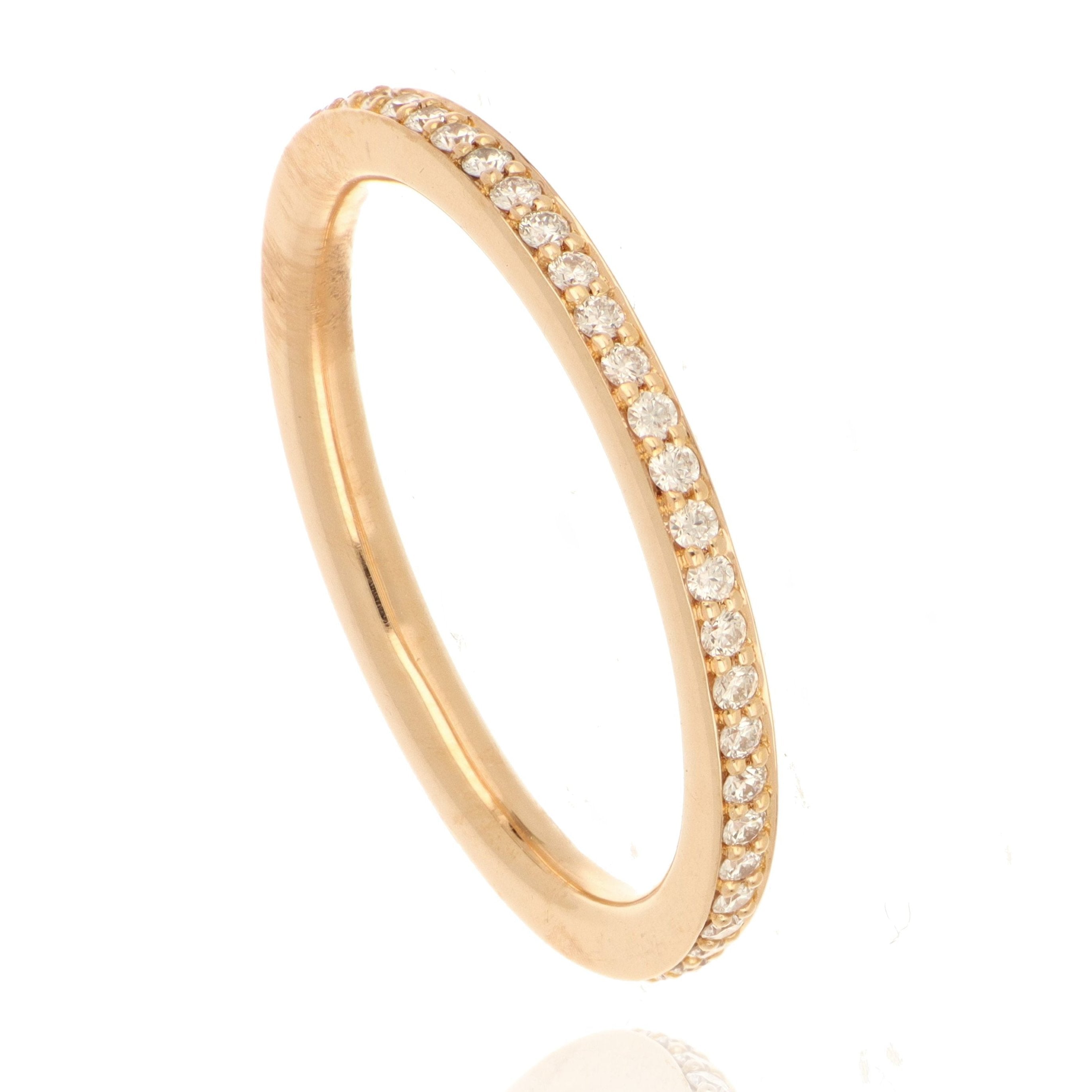 18k Rose Gold Diamond Eternity Band