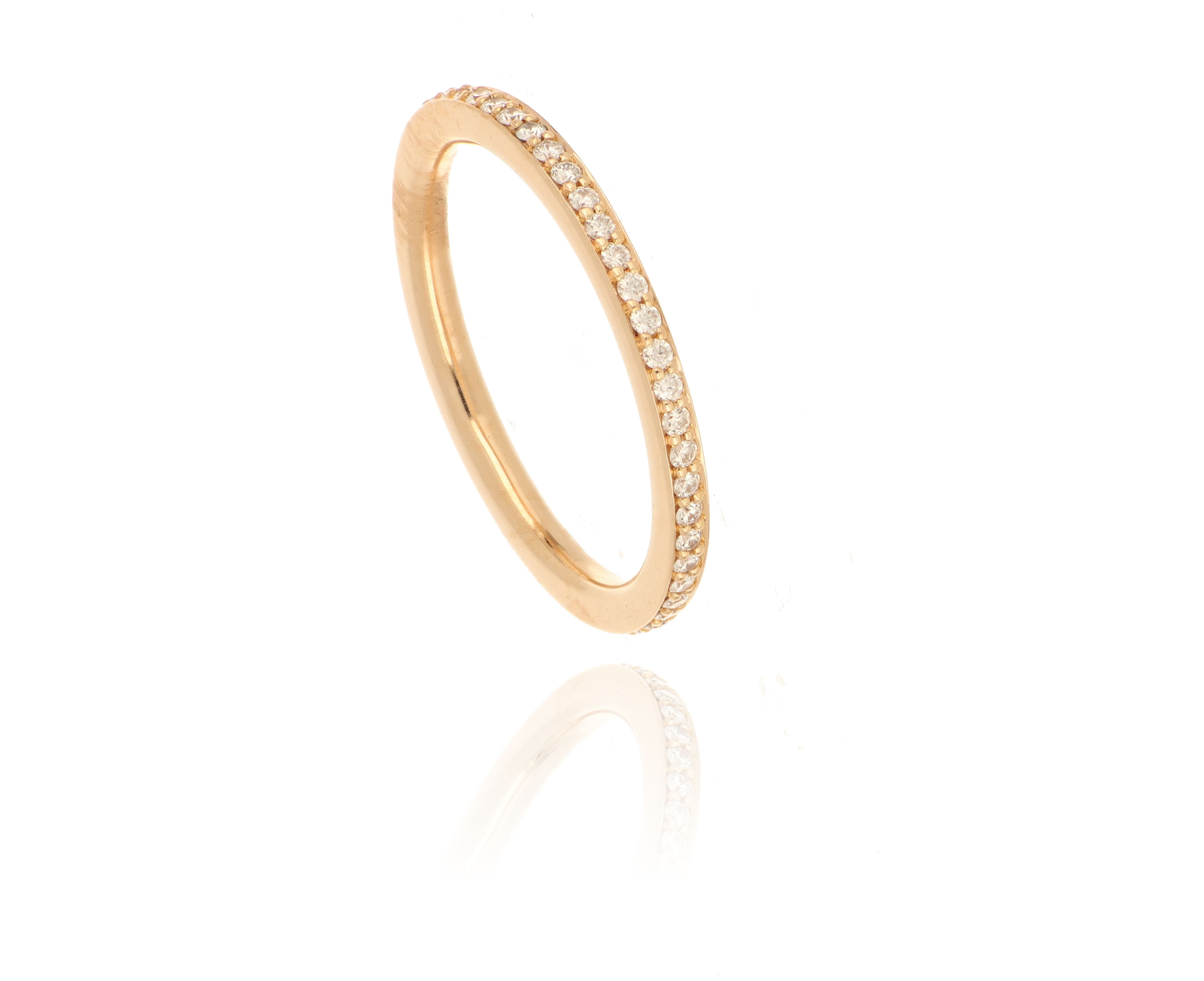 18k Rose Gold Diamond Eternity Band