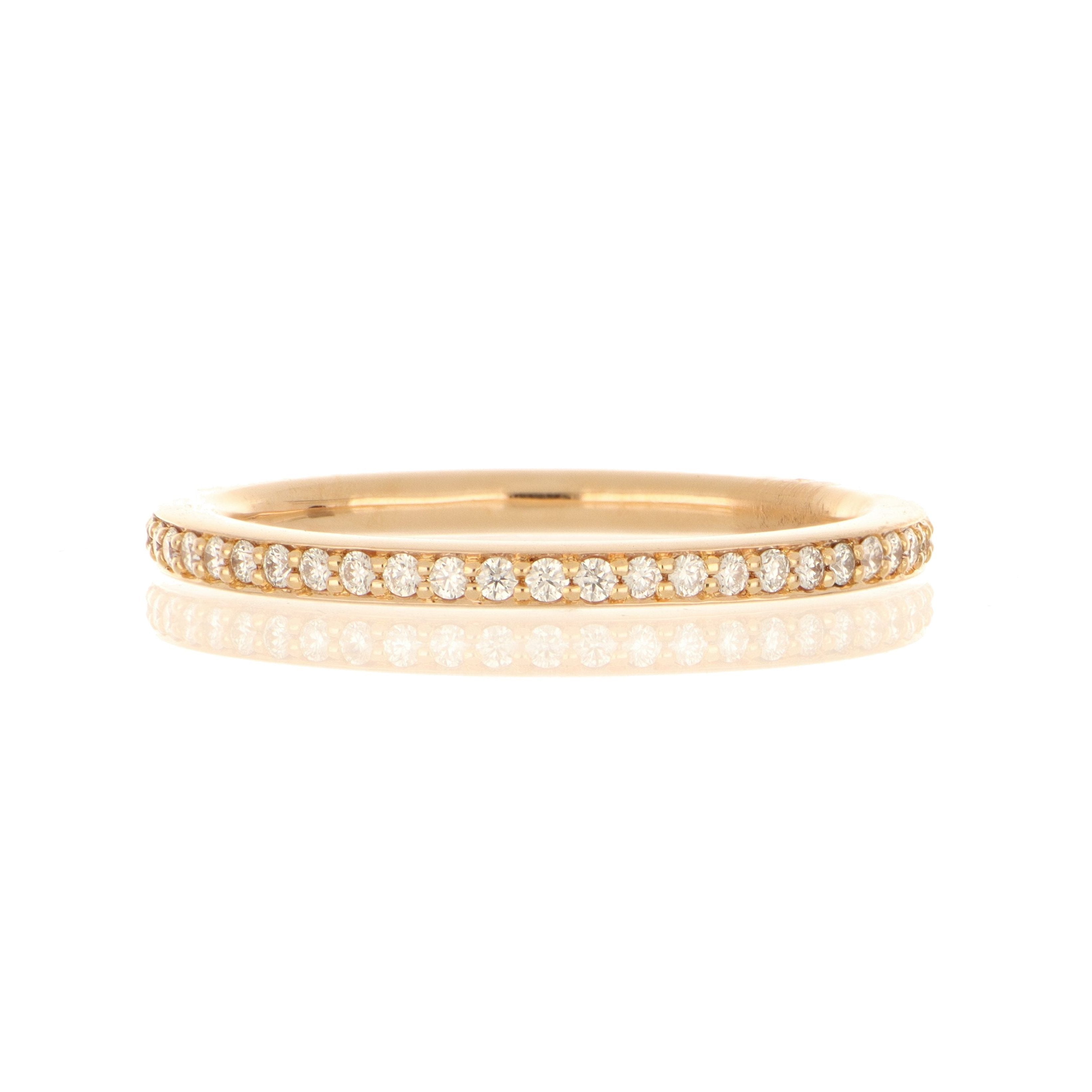 18k Rose Gold Diamond Eternity Band