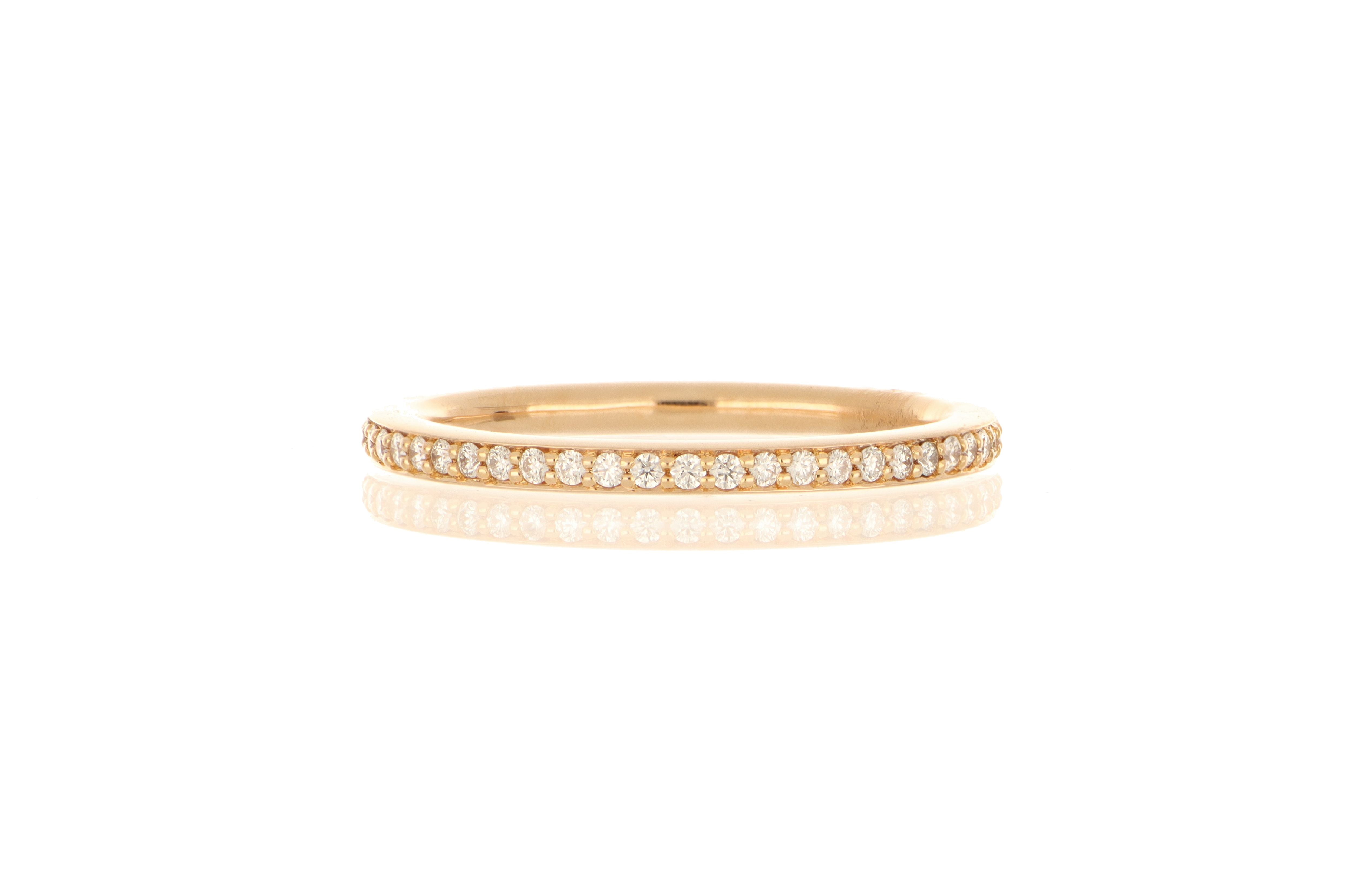 18k Rose Gold Diamond Eternity Band