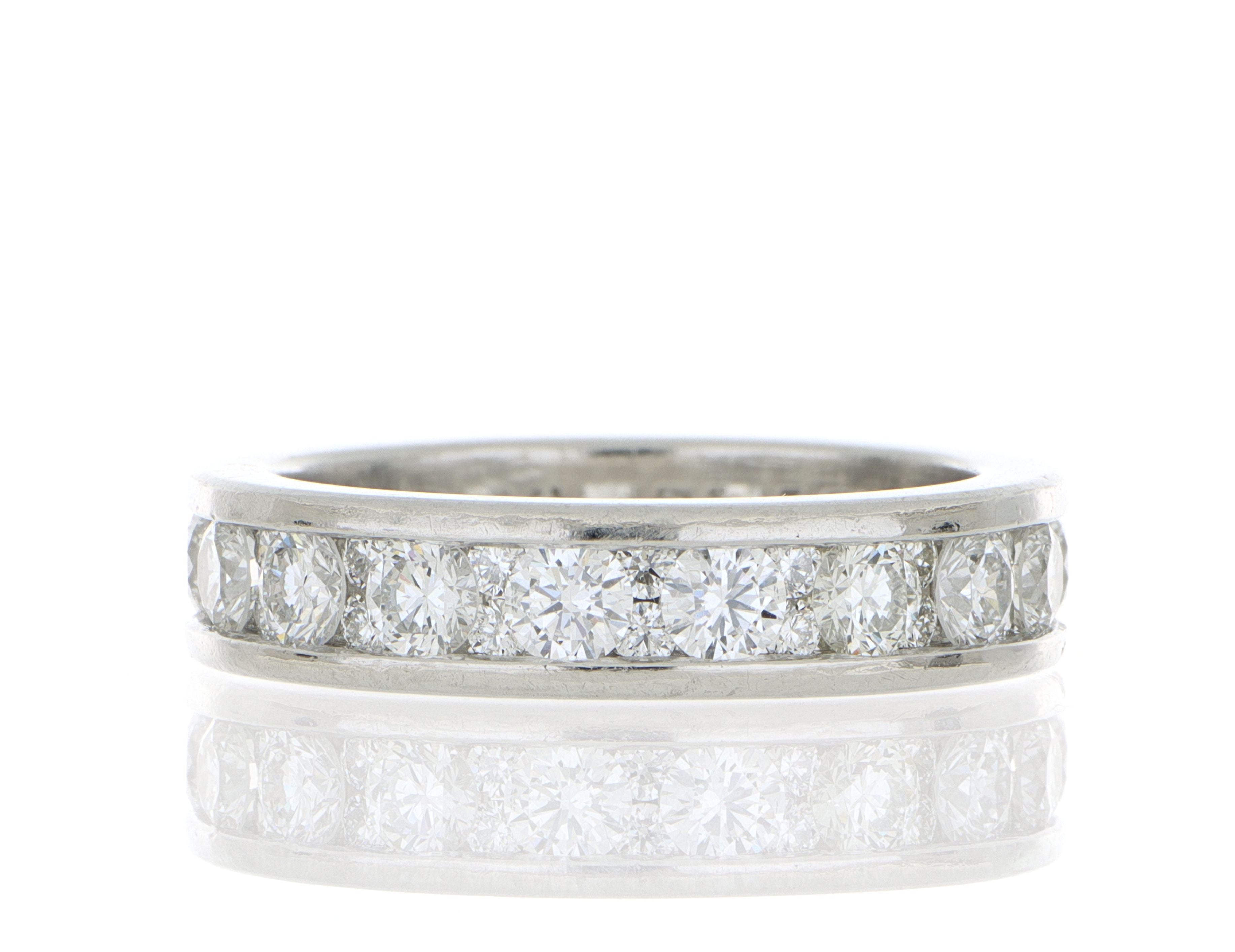 Platinum Channel Set Diamond Eternity Band - Charles Koll Jewelers