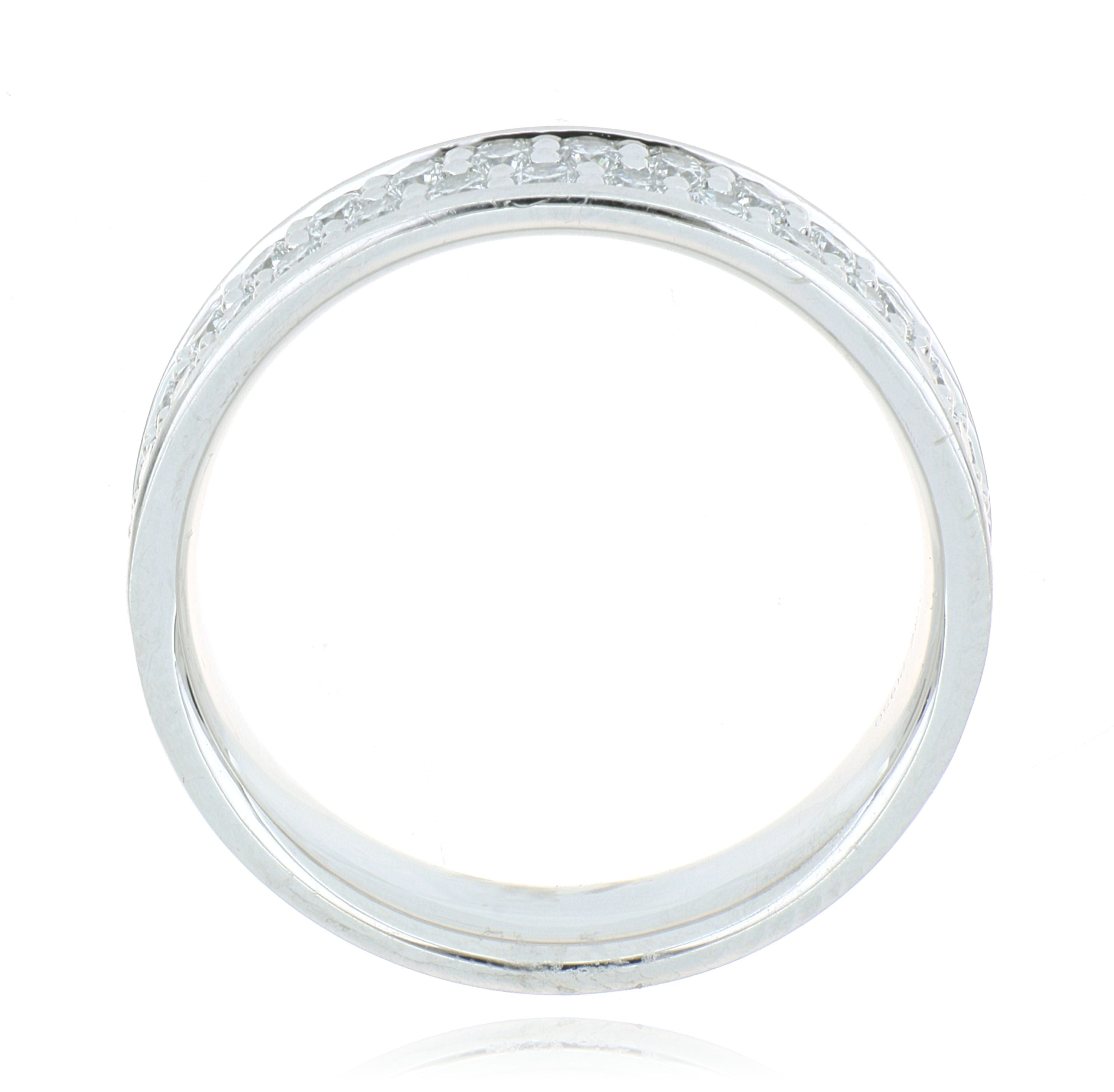 Platinum Silk Pave Diamond Ring - Charles Koll Jewelers