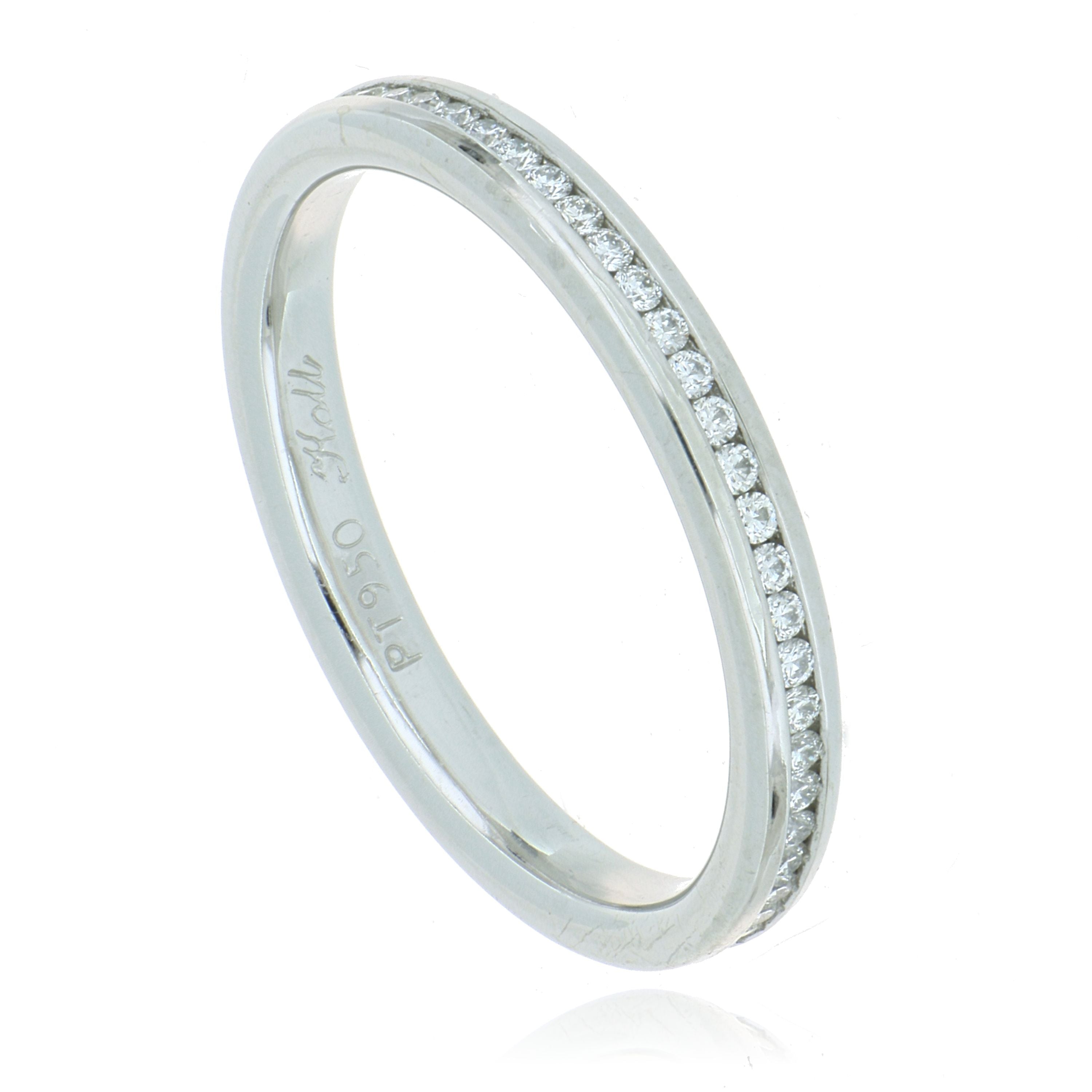 Platinum Channel Set Diamond Eternity Band - Charles Koll Jewelers