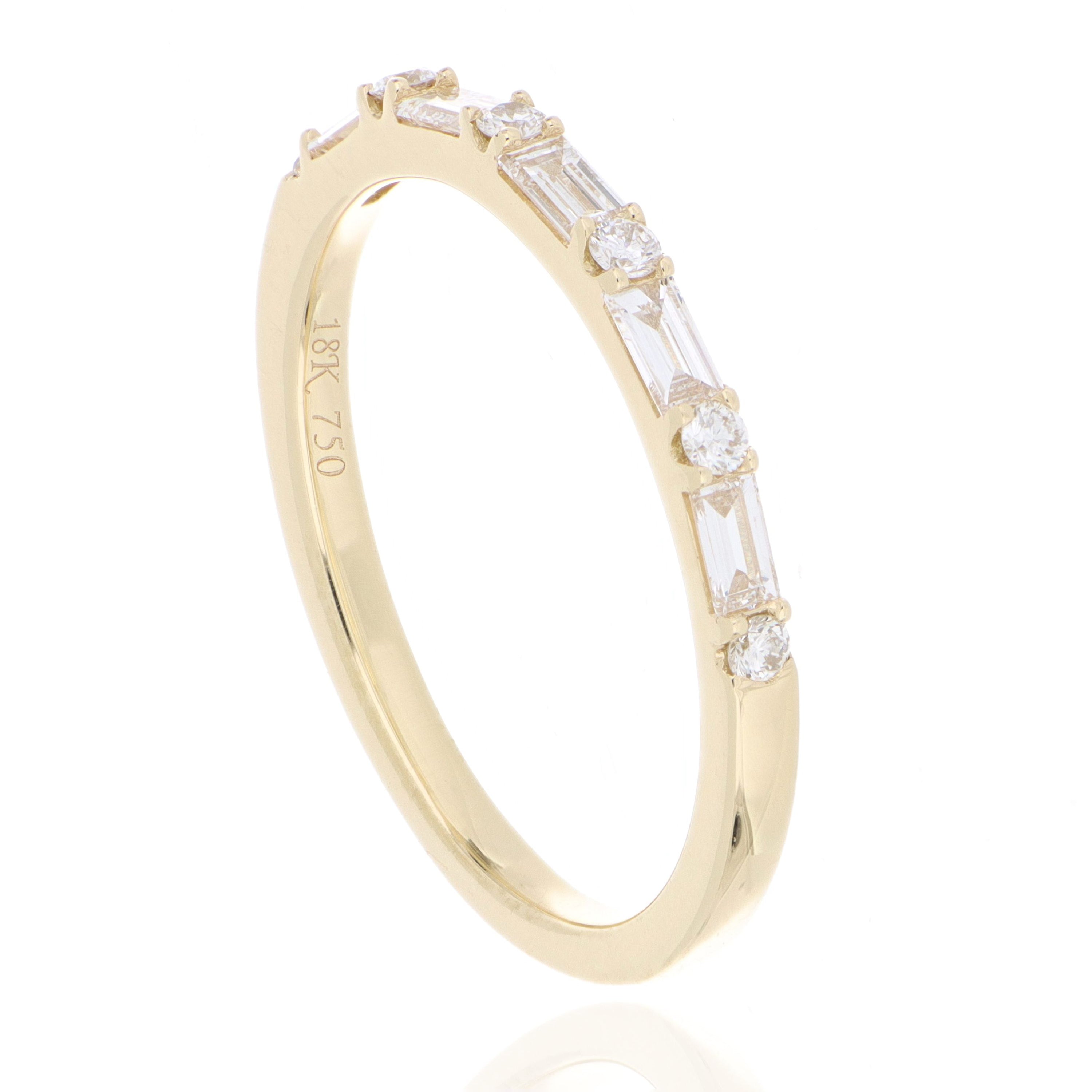 18k Yellow Gold Diamond Wedding Band