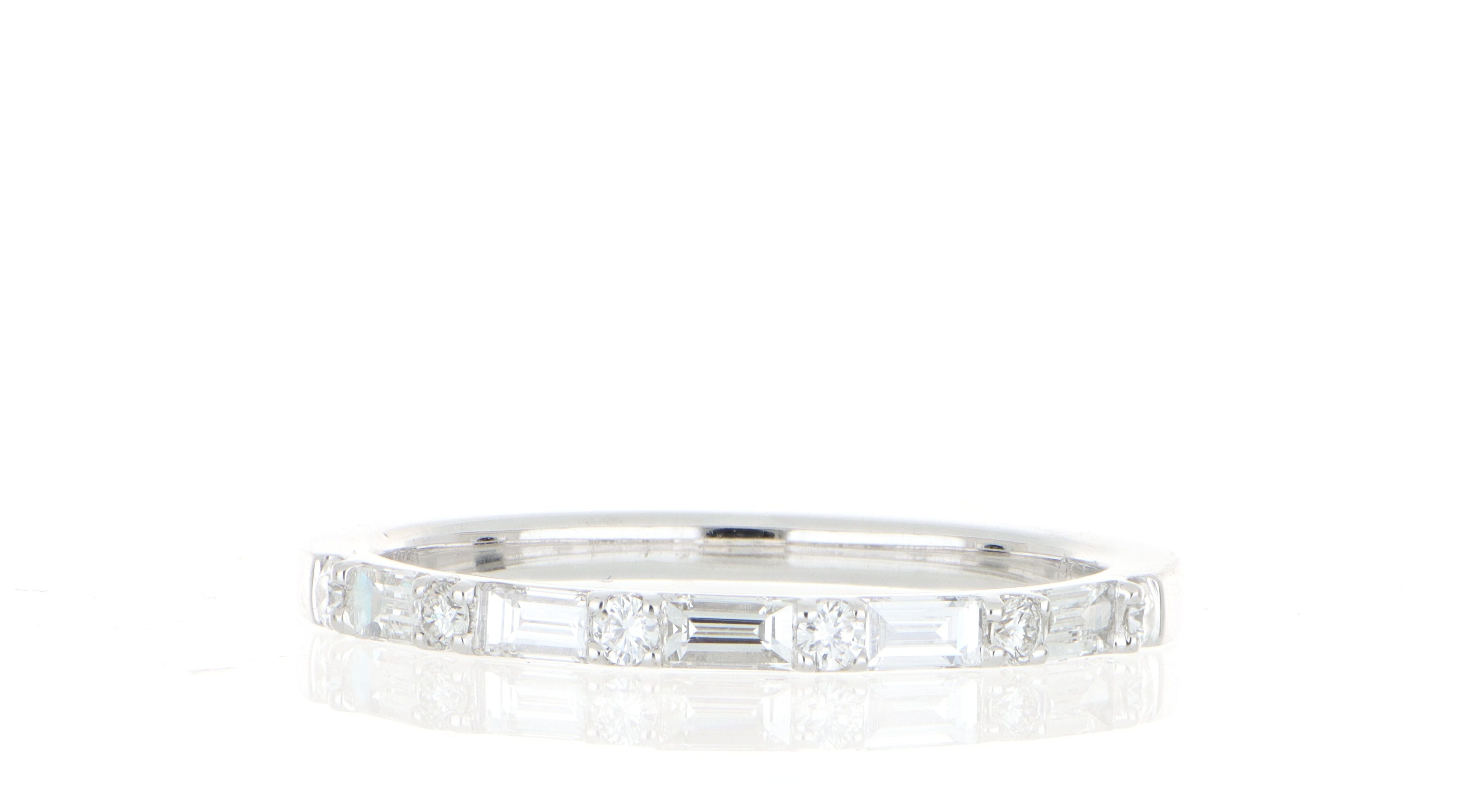 18k White Gold Diamond Band - Charles Koll Jewelers