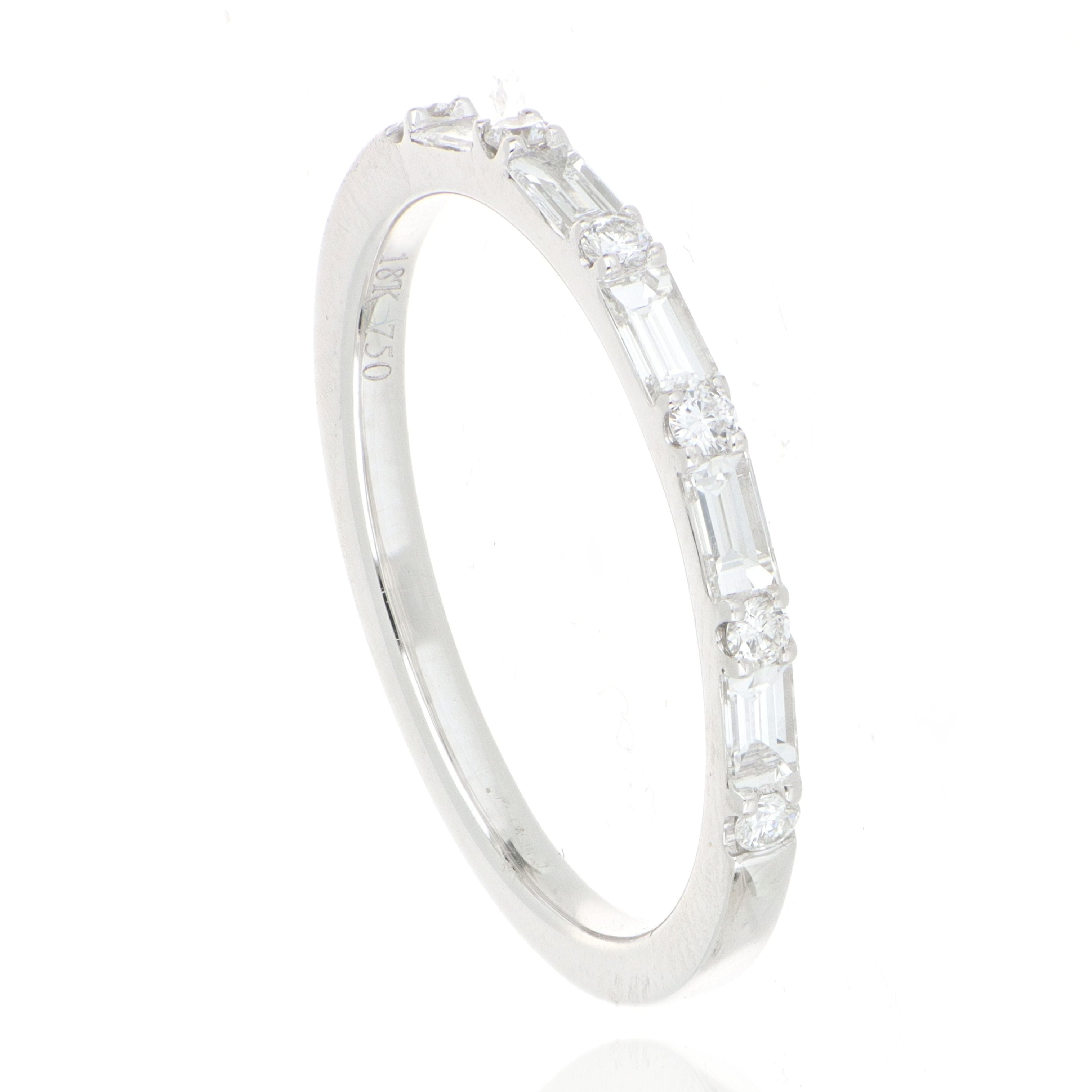 18k White Gold Diamond Band - Charles Koll Jewelers