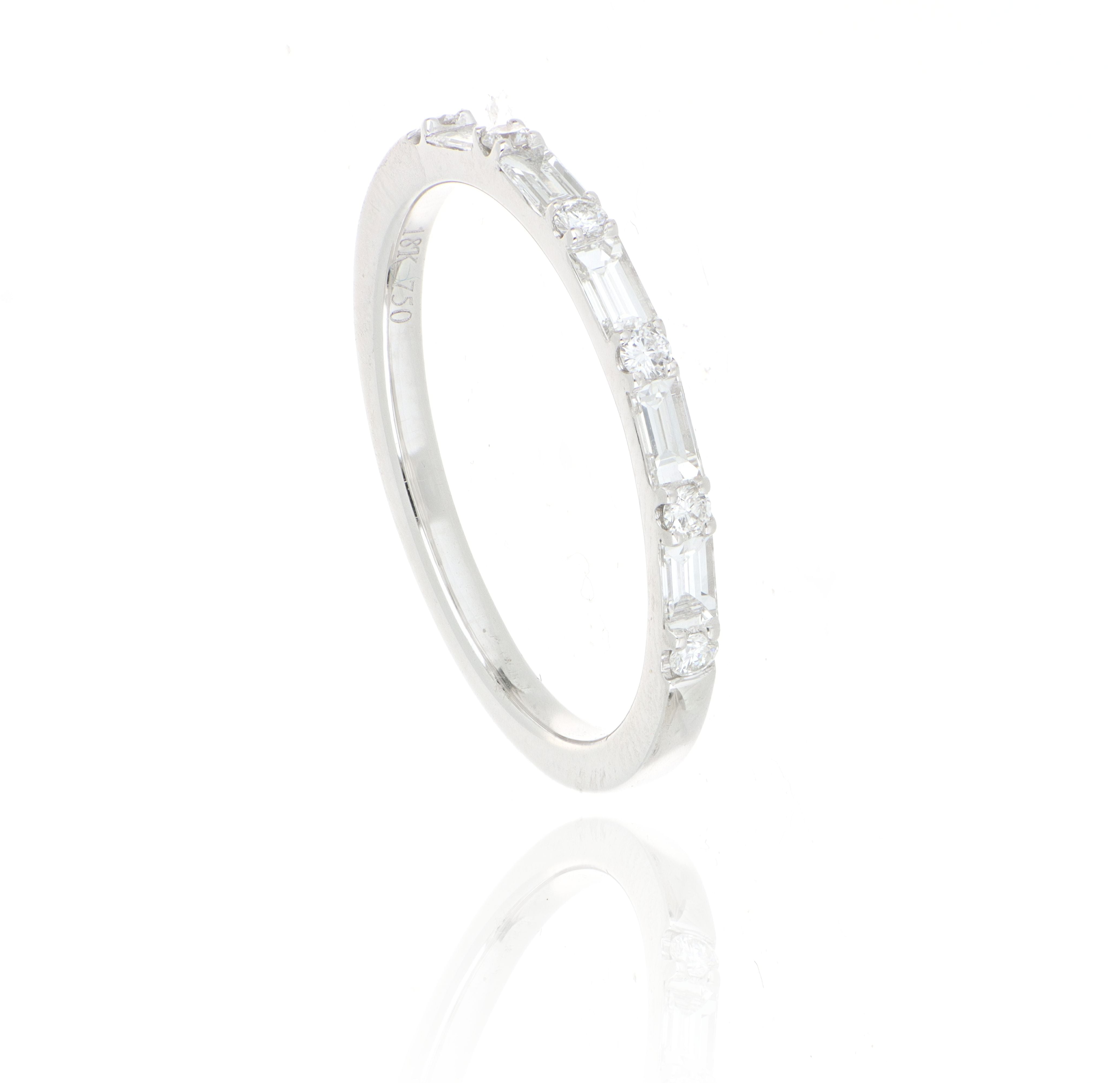 18k White Gold Diamond Band - Charles Koll Jewelers