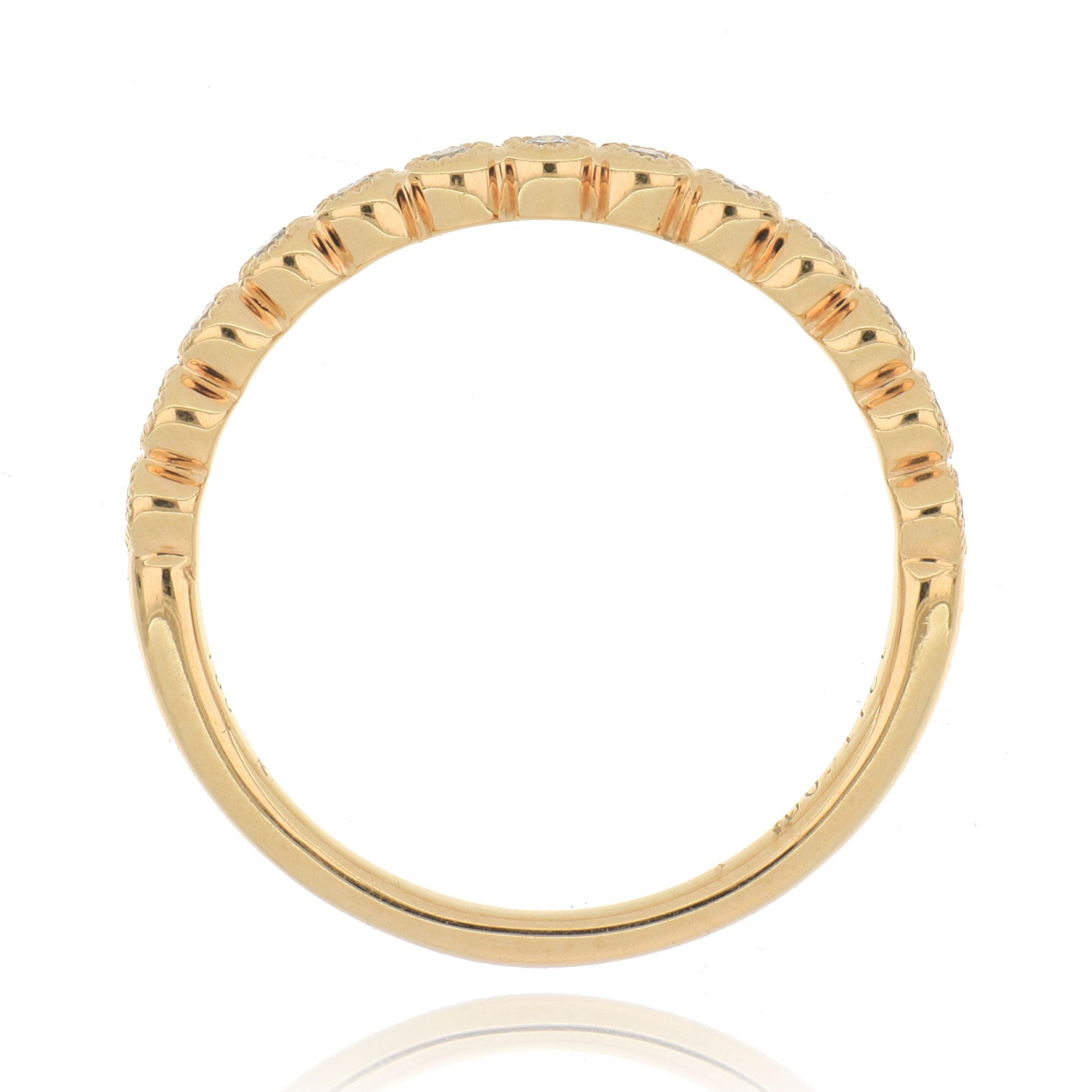 18k Rose Gold Diamond Band - Charles Koll Jewelers