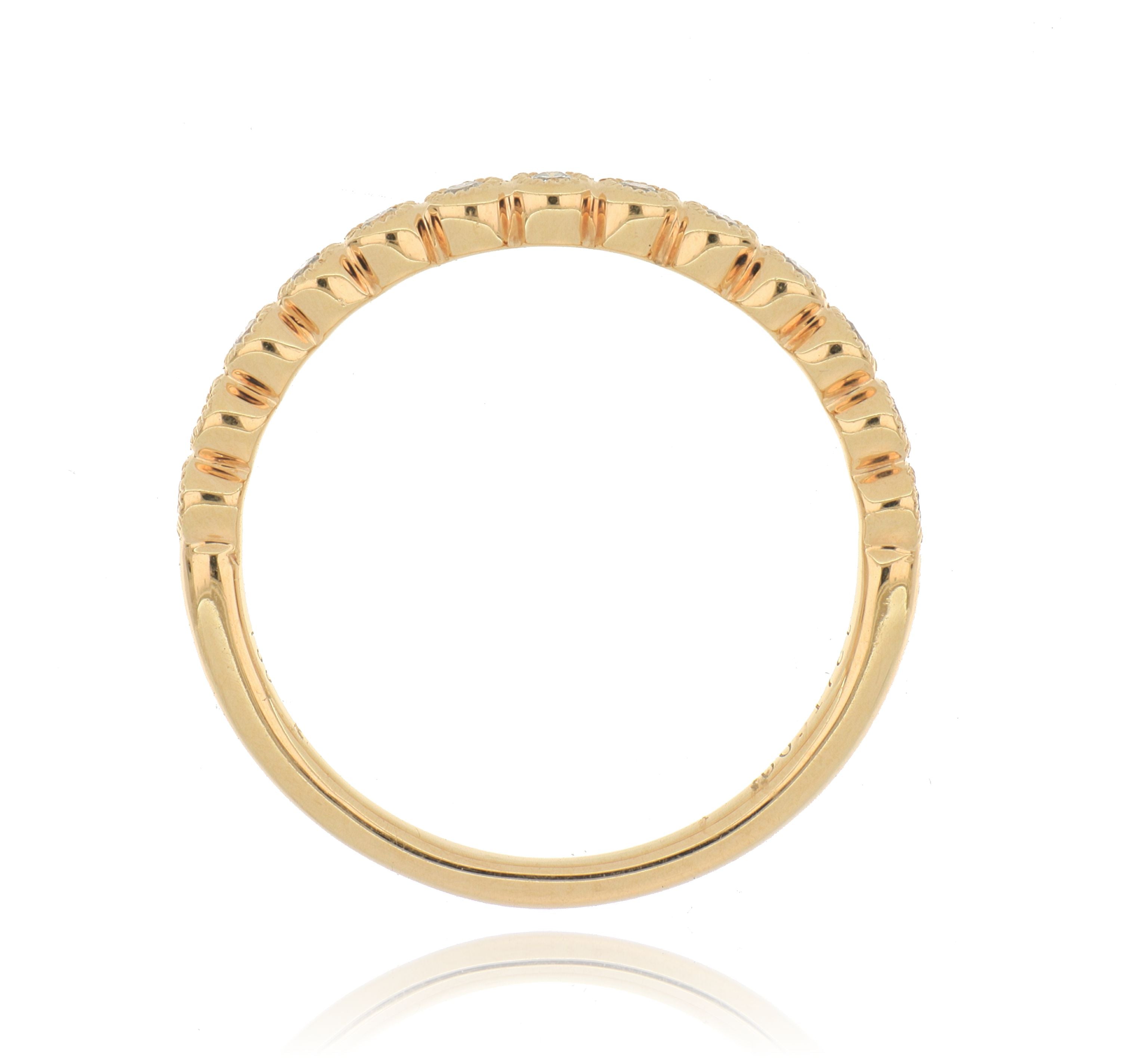 18k Rose Gold Diamond Band - Charles Koll Jewelers