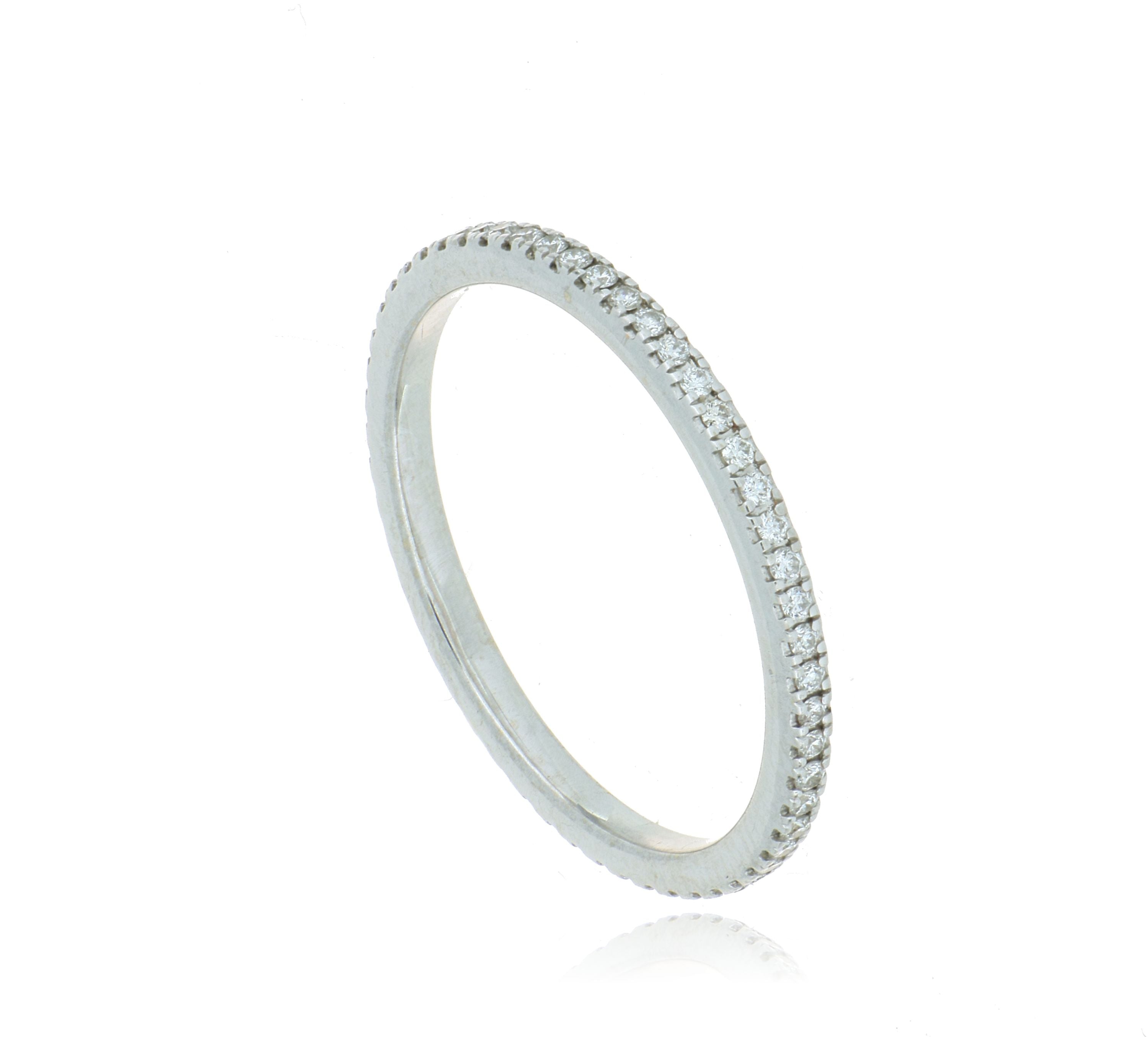 18k White Gold Diamond Eternity Wedding Band