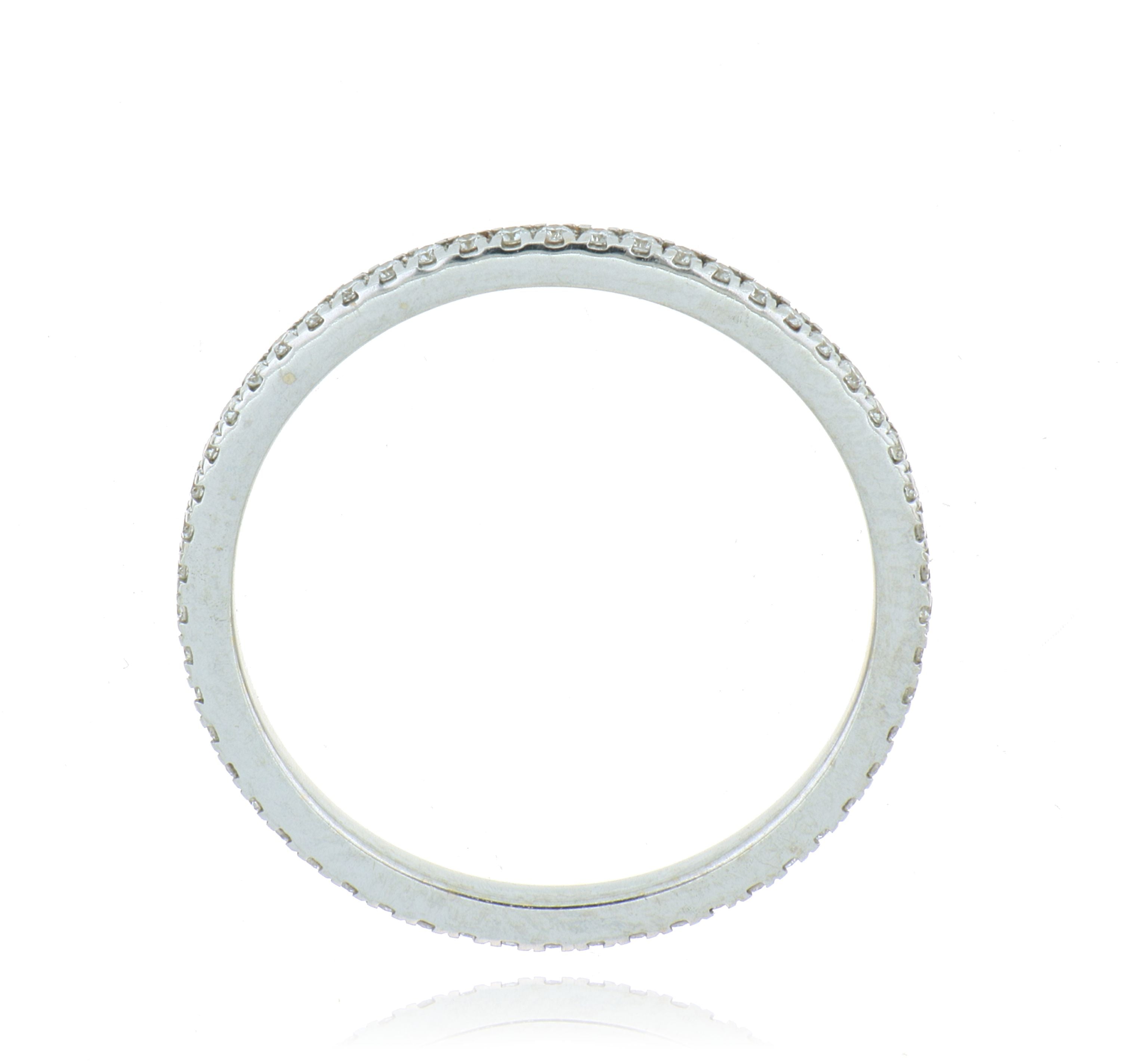 18k White Gold Diamond Eternity Wedding Band