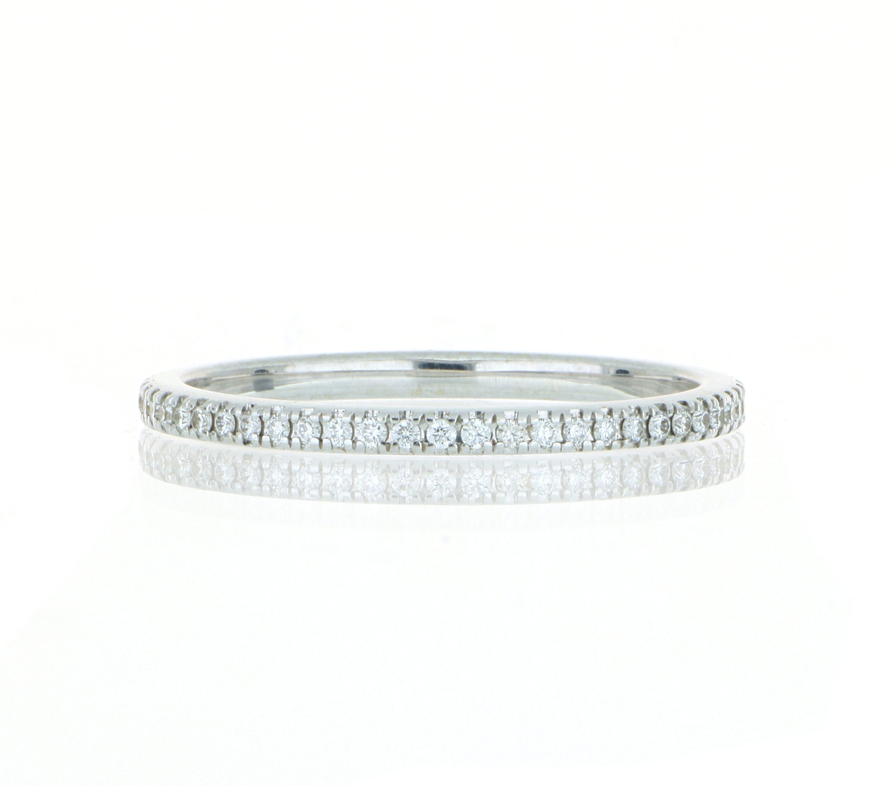 18k White Gold Diamond Eternity Wedding Band