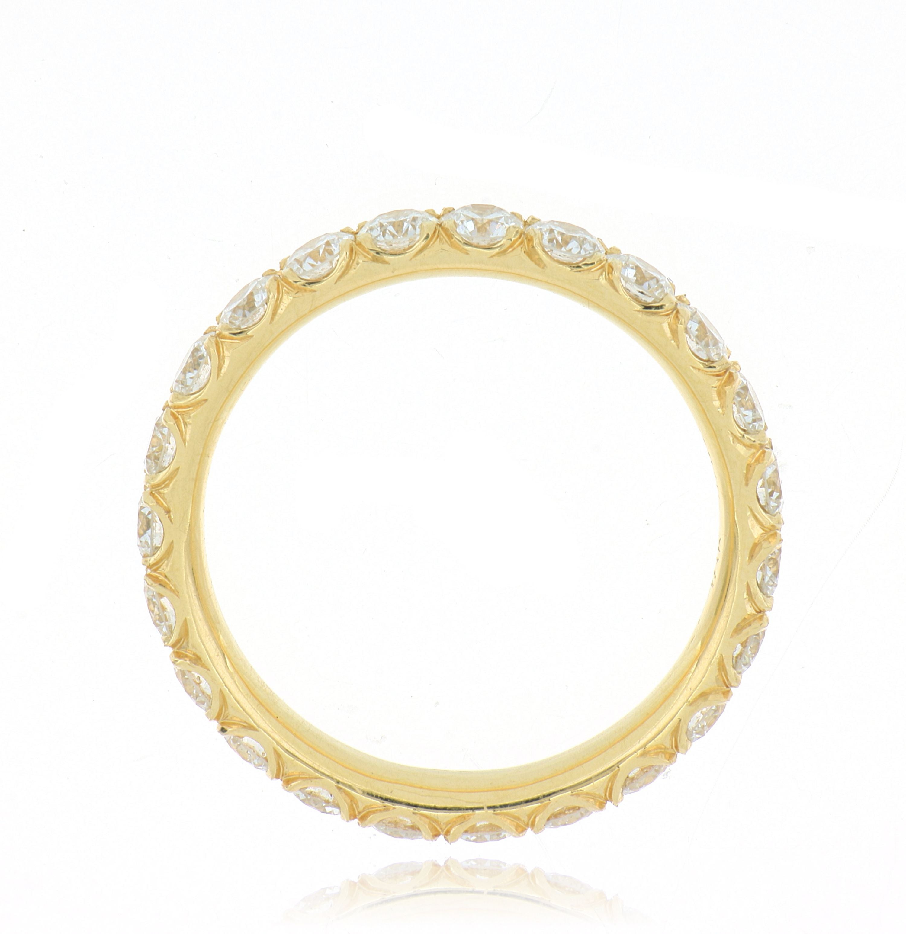 18k Yellow Gold Diamond Eternity Wedding Band