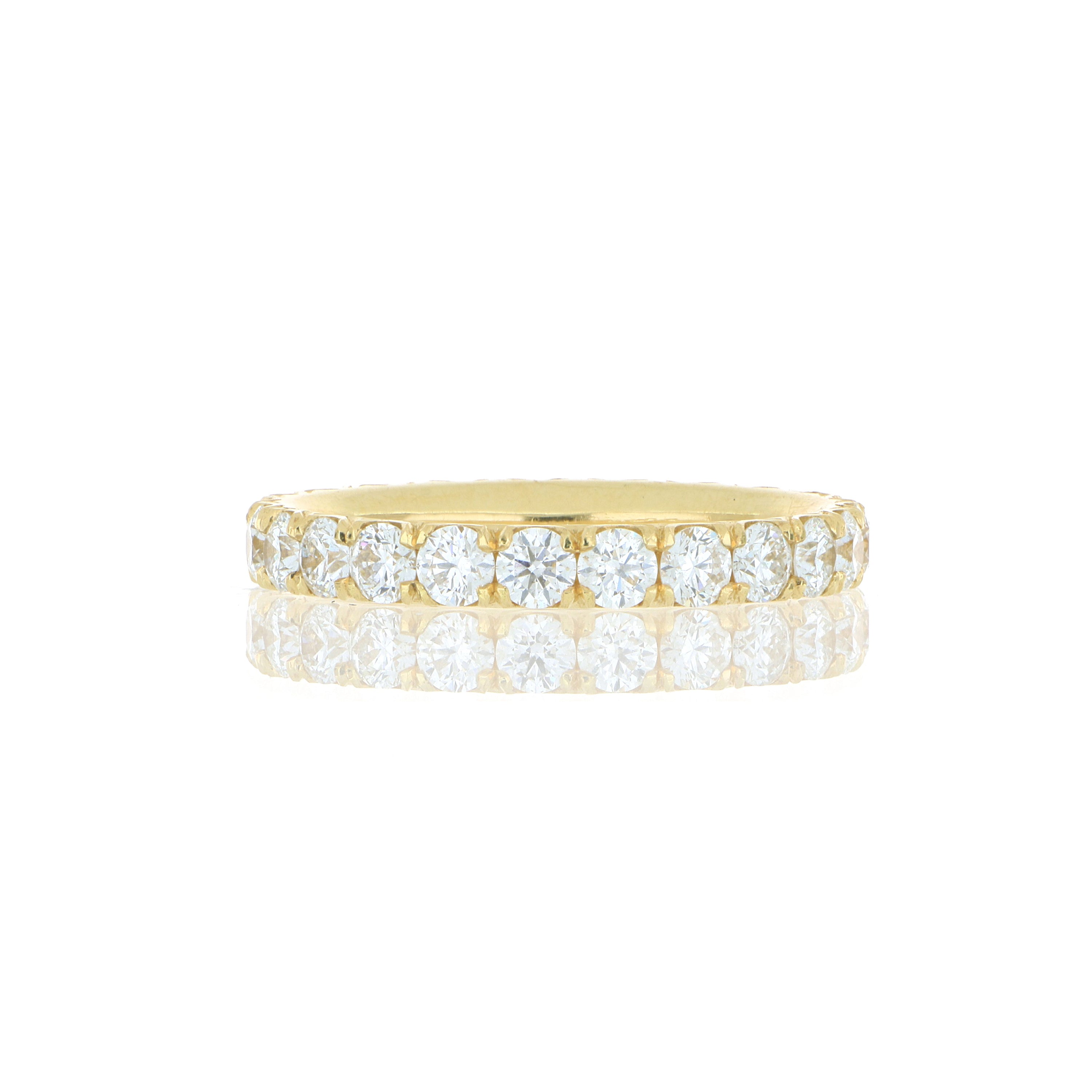 18k Yellow Gold Diamond Eternity Wedding Band