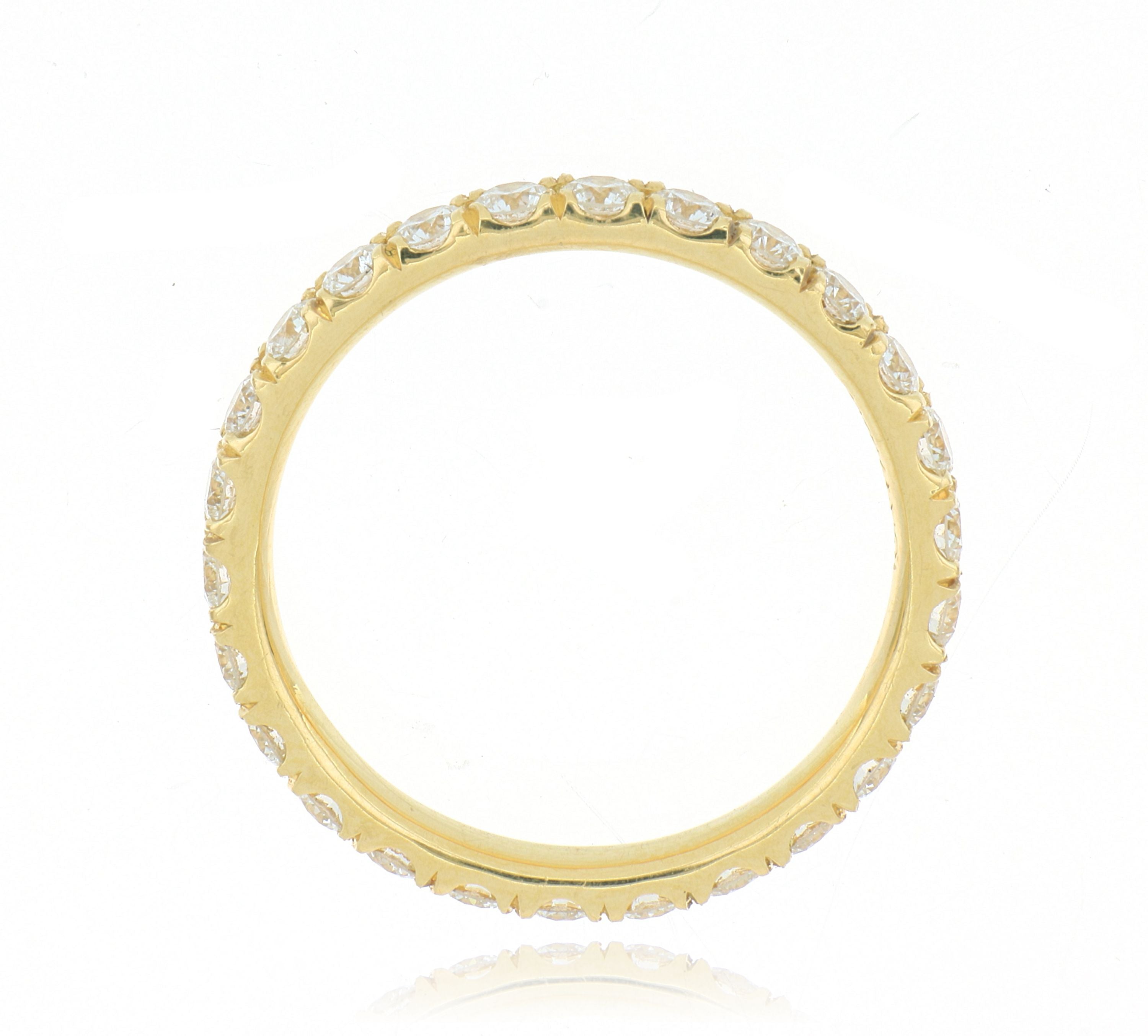 18k Yellow Gold Diamond Eternity Wedding Band