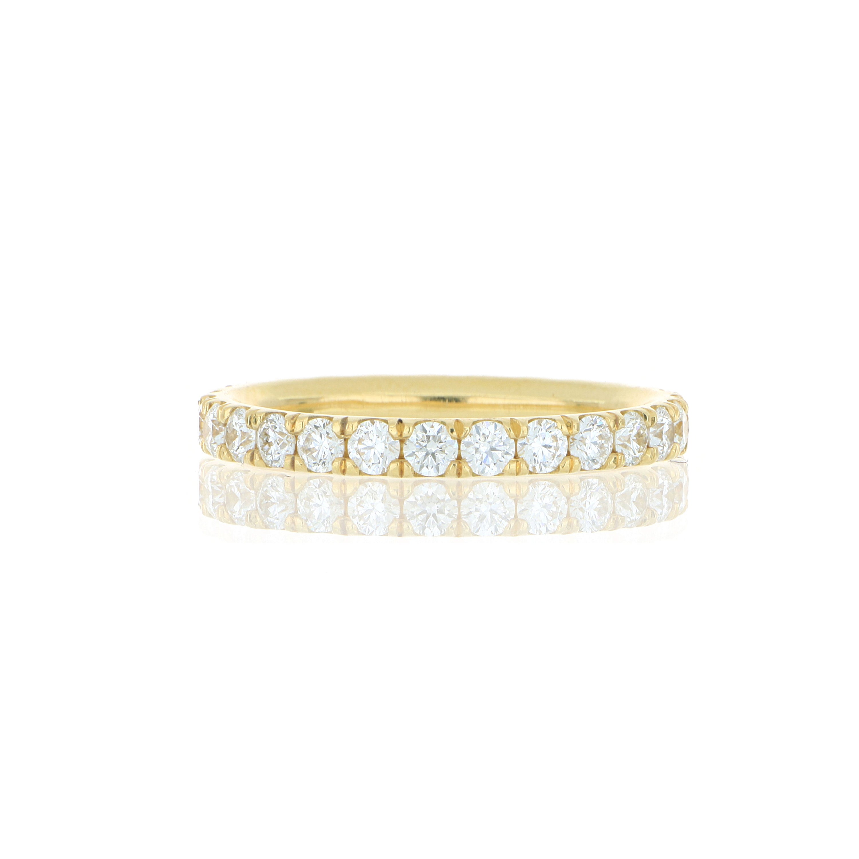 18k Yellow Gold Diamond Eternity Wedding Band