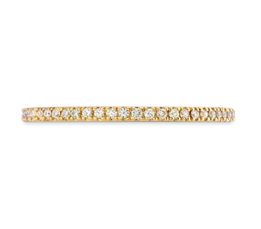 18k Yellow Gold Diamond HOF Eternity Band