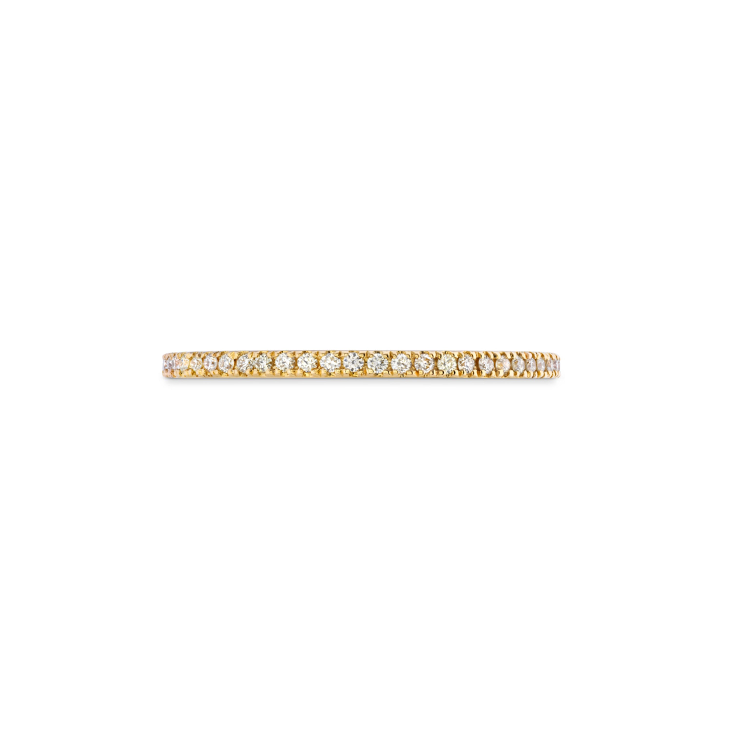 18k Yellow Gold Diamond HOF Eternity Band