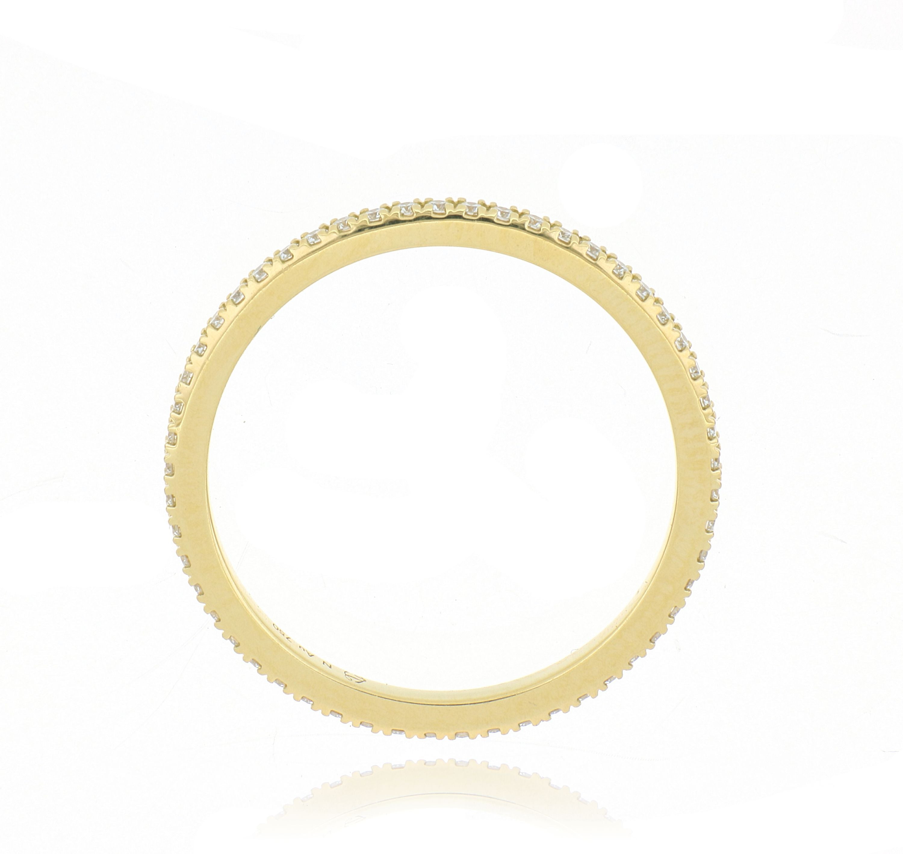 18k Yellow Gold Hearts On Fire Diamond Eternity Wedding Band