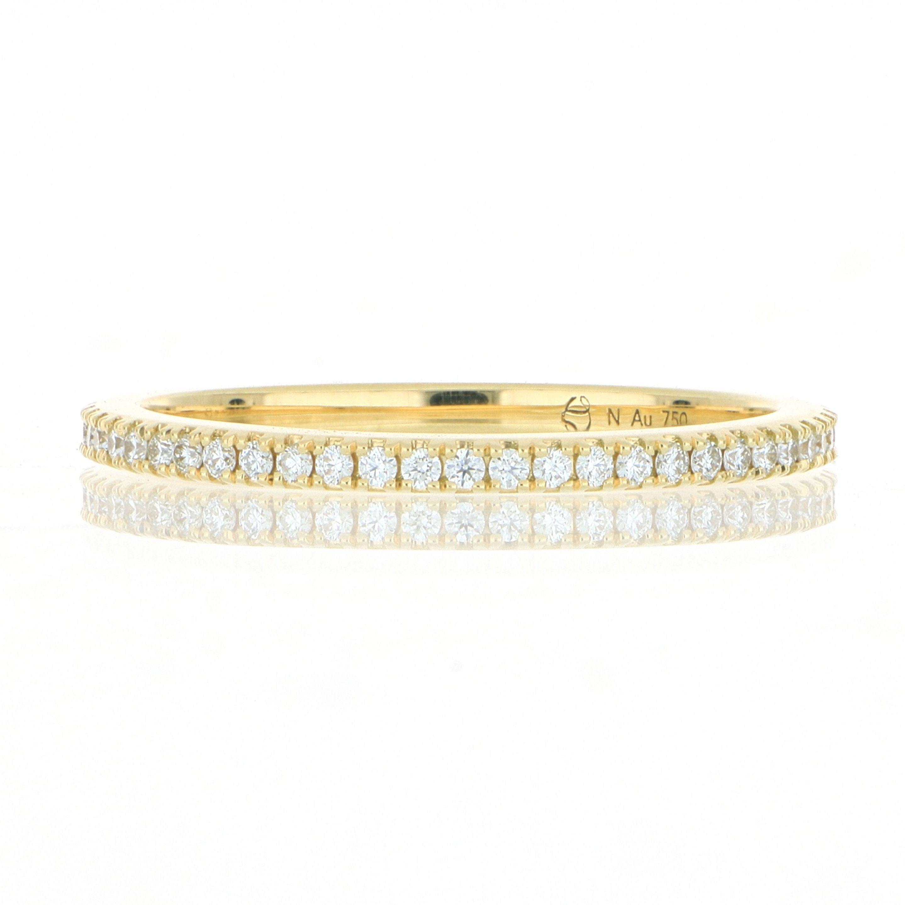 18k Yellow Gold Hearts On Fire Diamond Eternity Wedding Band