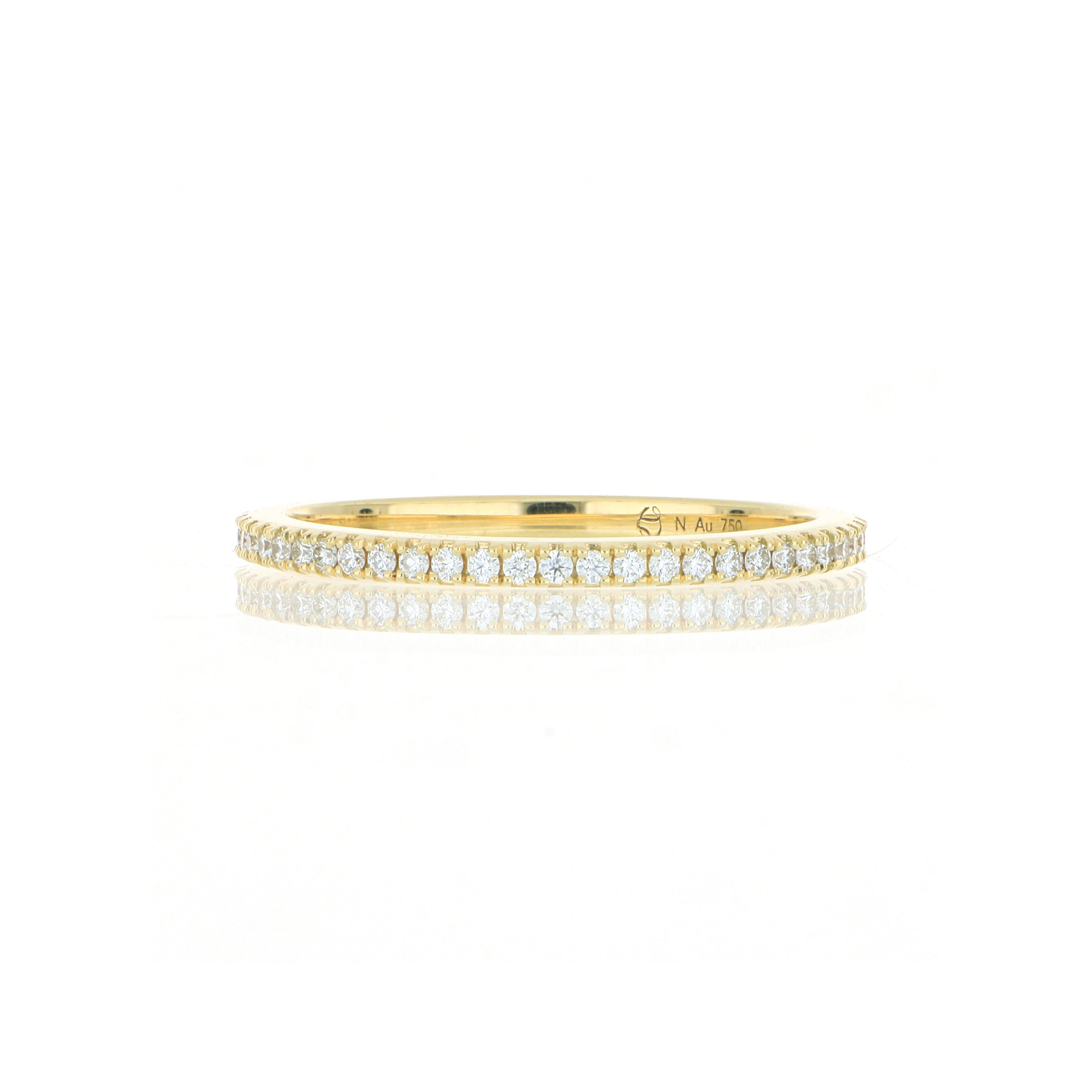 18k Yellow Gold Hearts On Fire Diamond Eternity Wedding Band