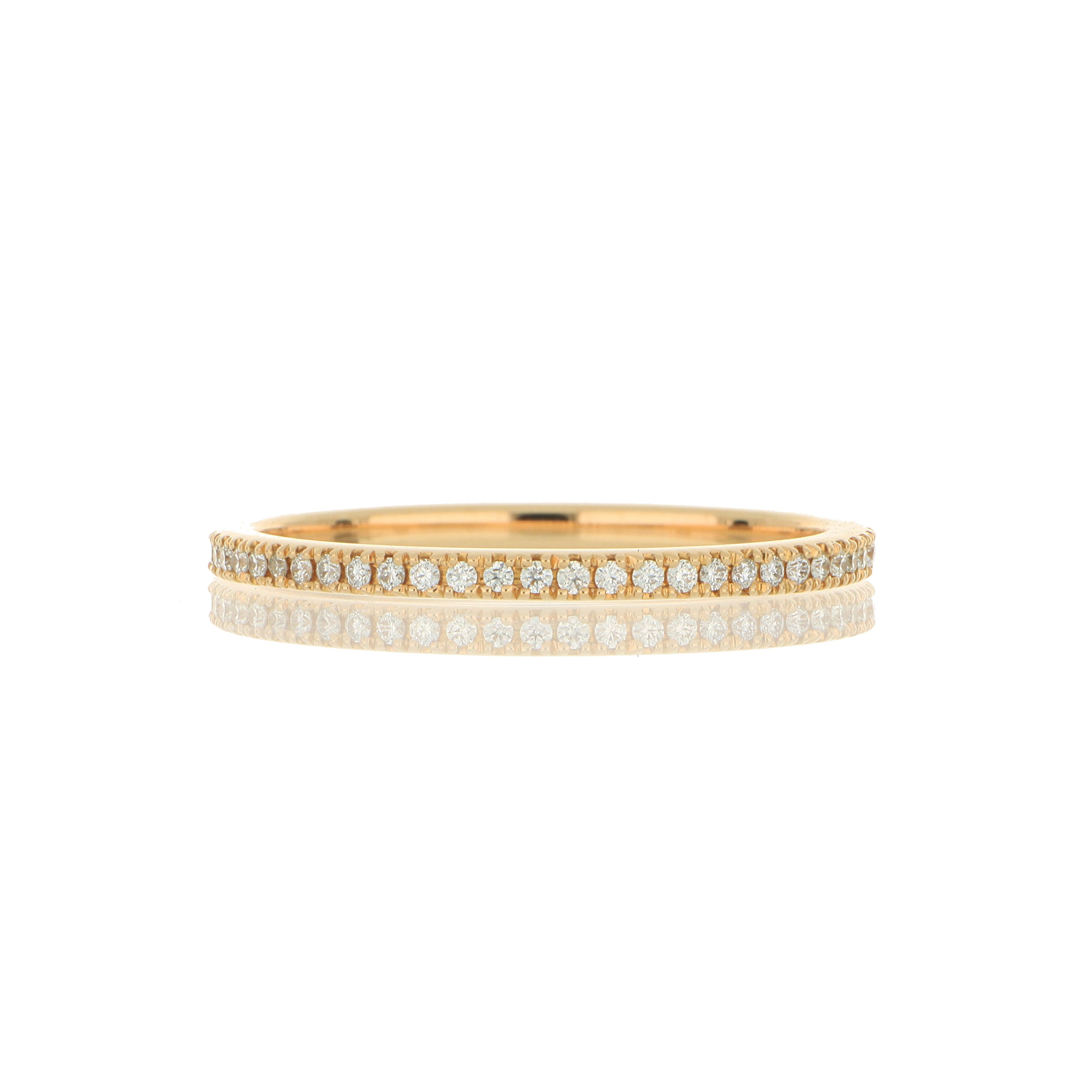 18k Rose Gold Diamond Eternity Wedding Band